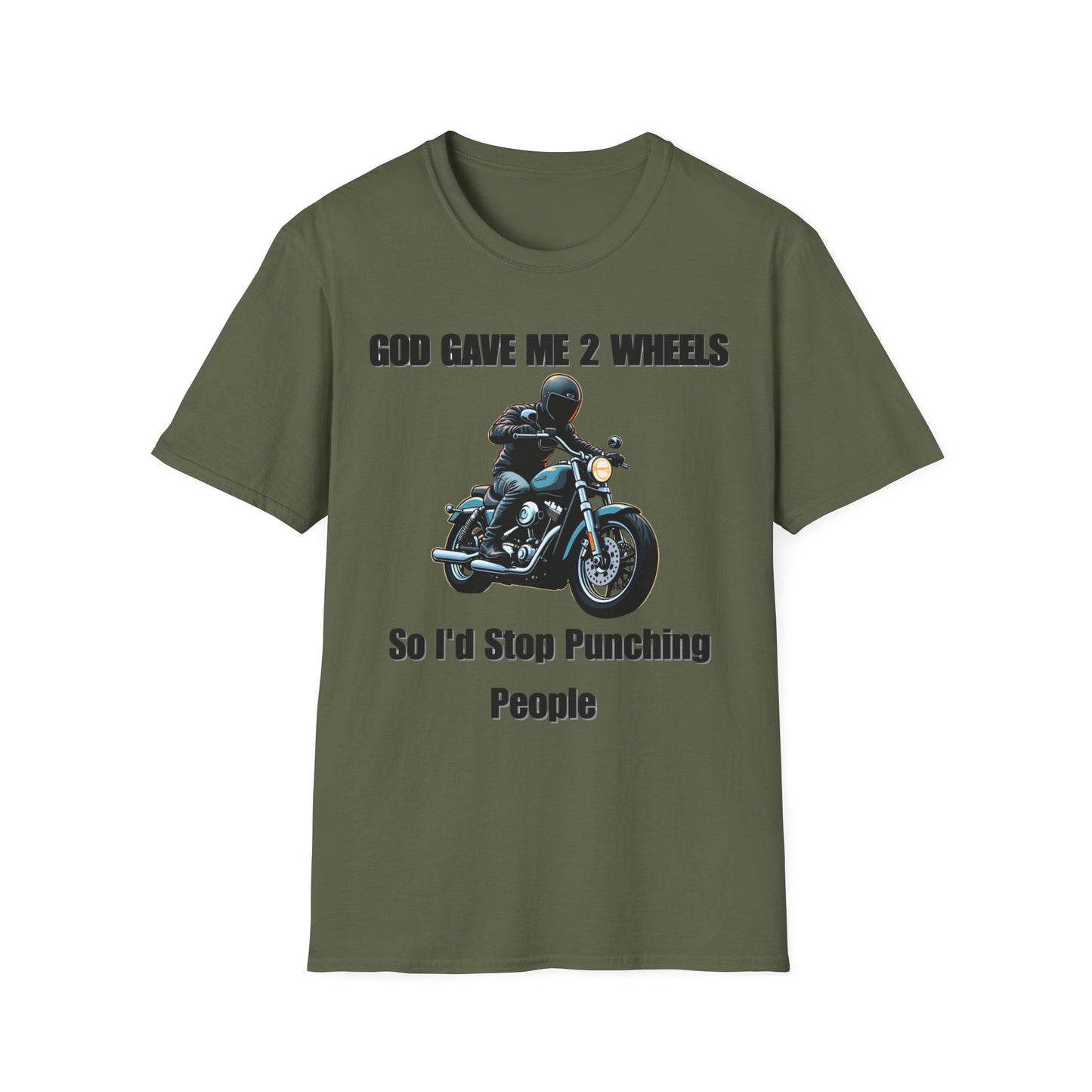 God Gave Me 2 Wheels, Funny Tee for Motorcycle Lovers, must-have for those who live life on two wheels.