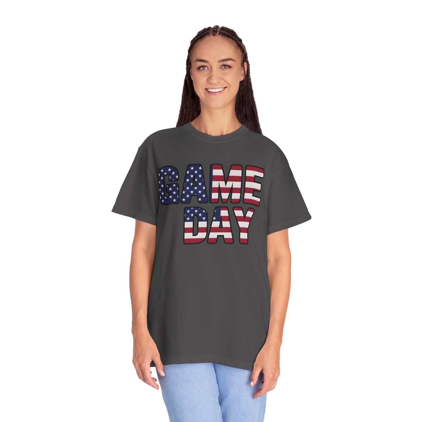 American Flag GAME DAY T-Shirt | Patriotic Sports Fan Tee