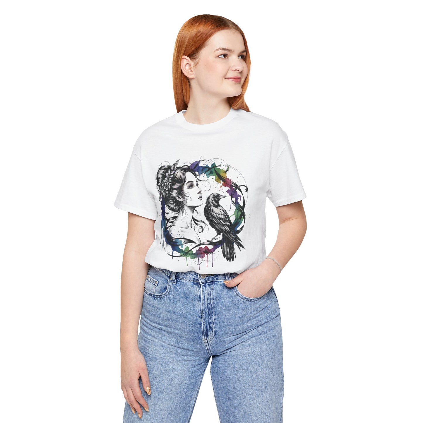 Raven Tee, goddessshirt, festival tshirt, witchy gift for her.