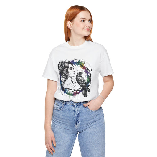 Raven Tee, goddessshirt, festival tshirt, witchy gift for her.