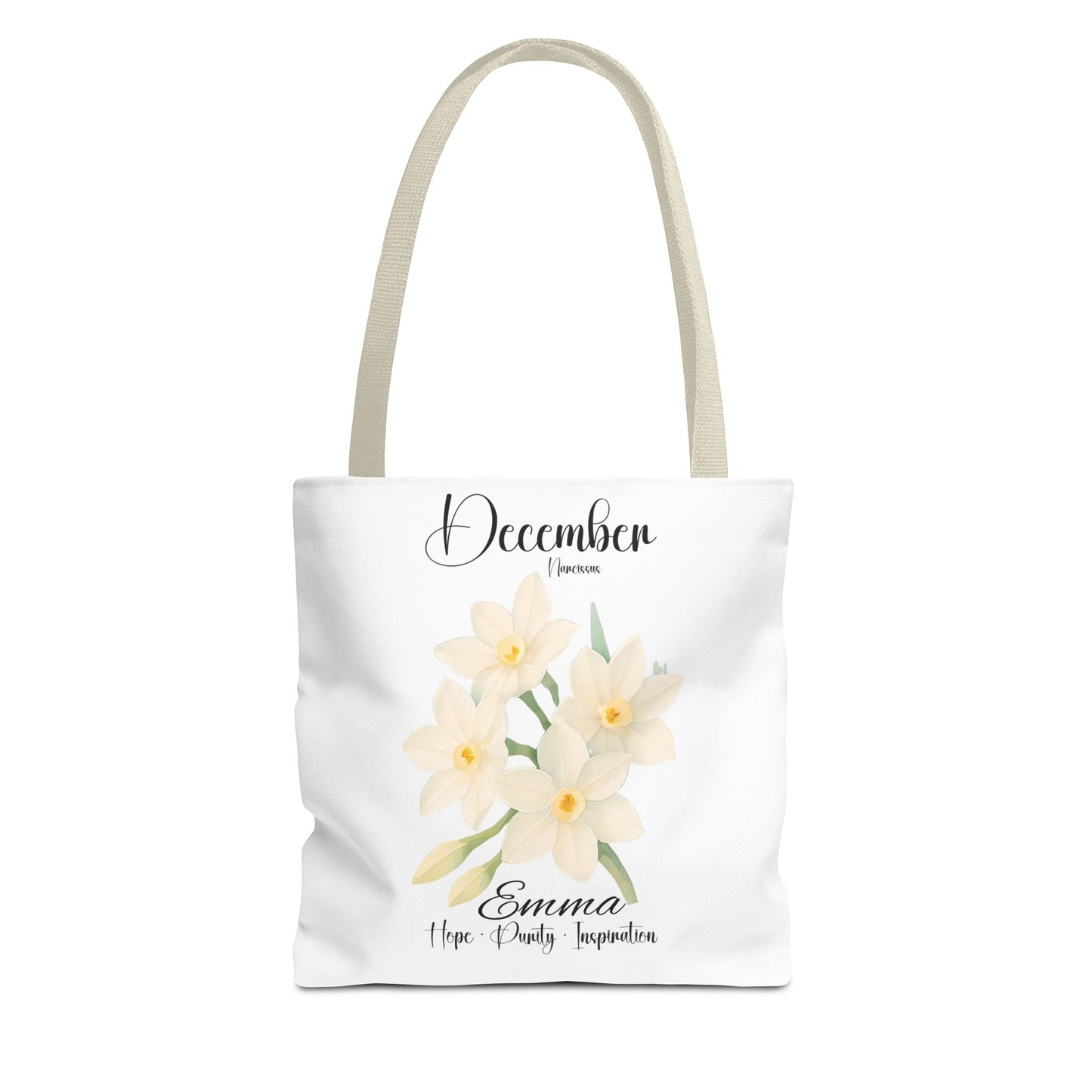 Personlized Birth Month Flower Tote Bag, Botanical Aesthetic Canvas Tote Bag, Bestfriend Gift