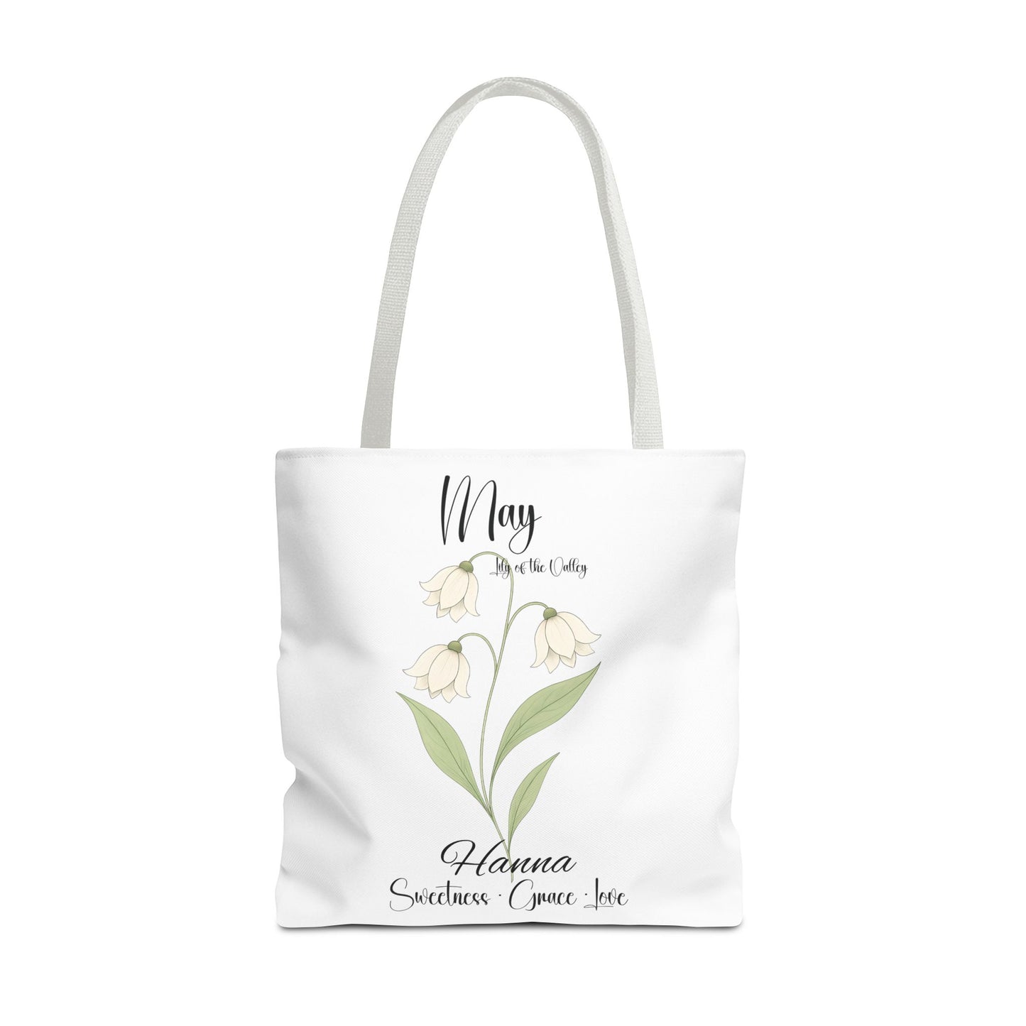 Personlised birth month flower bag for her, milestone birthdays, bestfriend gift.