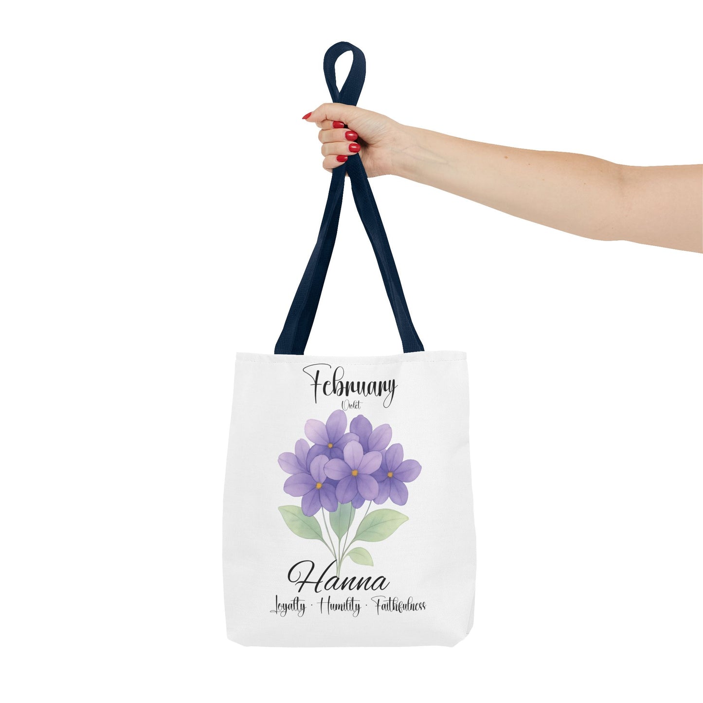 Personalized  floral gift tote bag for her, birth month flower, milestone birthdays, bestfriend gift.