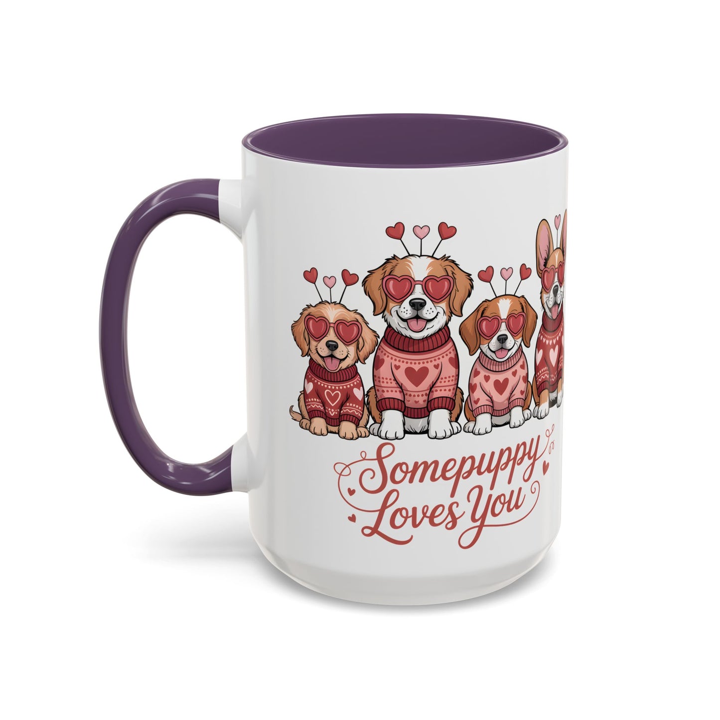 Valentine Dog Mug | Cute Puppy Coffee Cup | Dog Lover Gift | Valentines Day Mug |