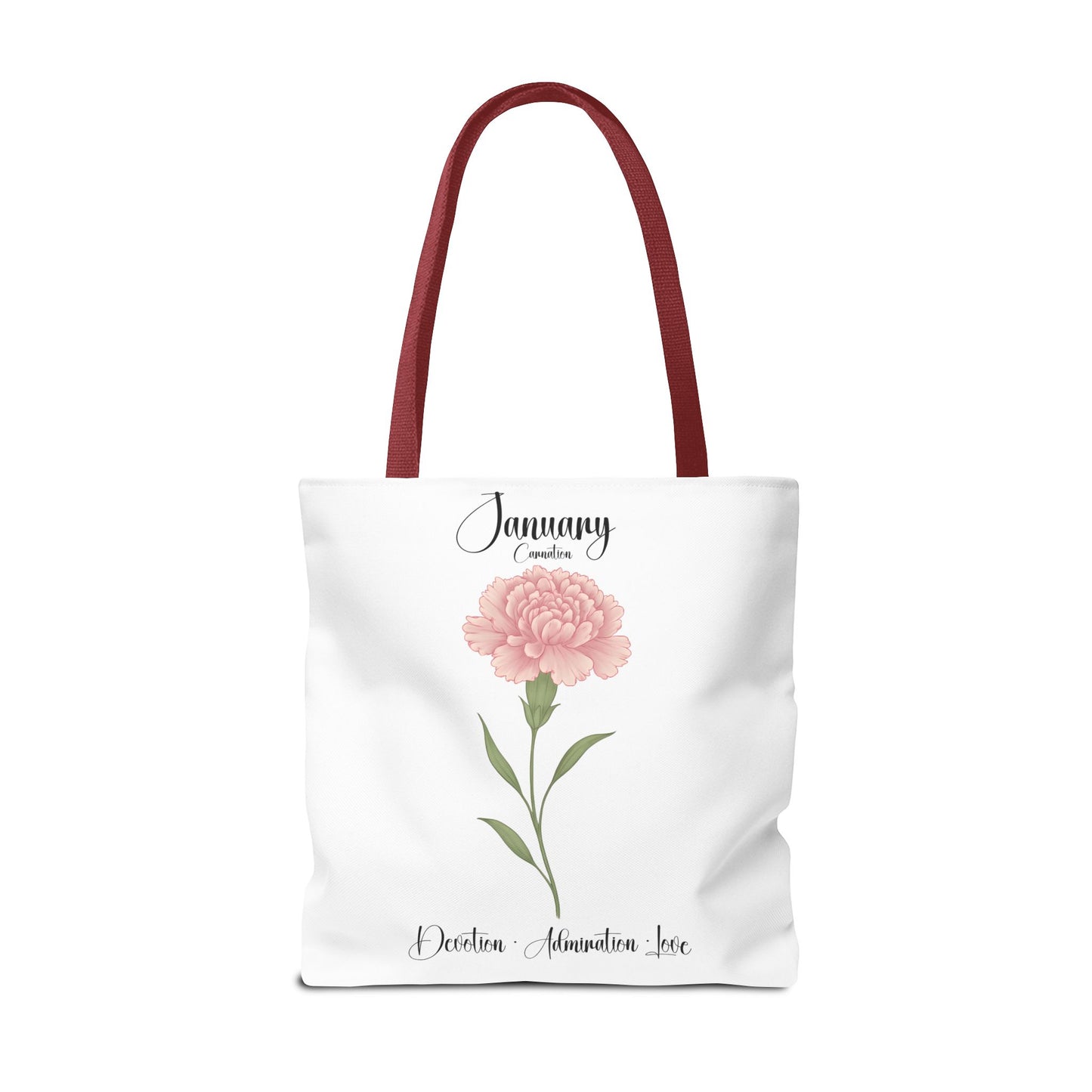Personlized Birth Month Flower Tote Bag, Botanical Aesthetic Canvas Tote Bag, Bestfriend Gift