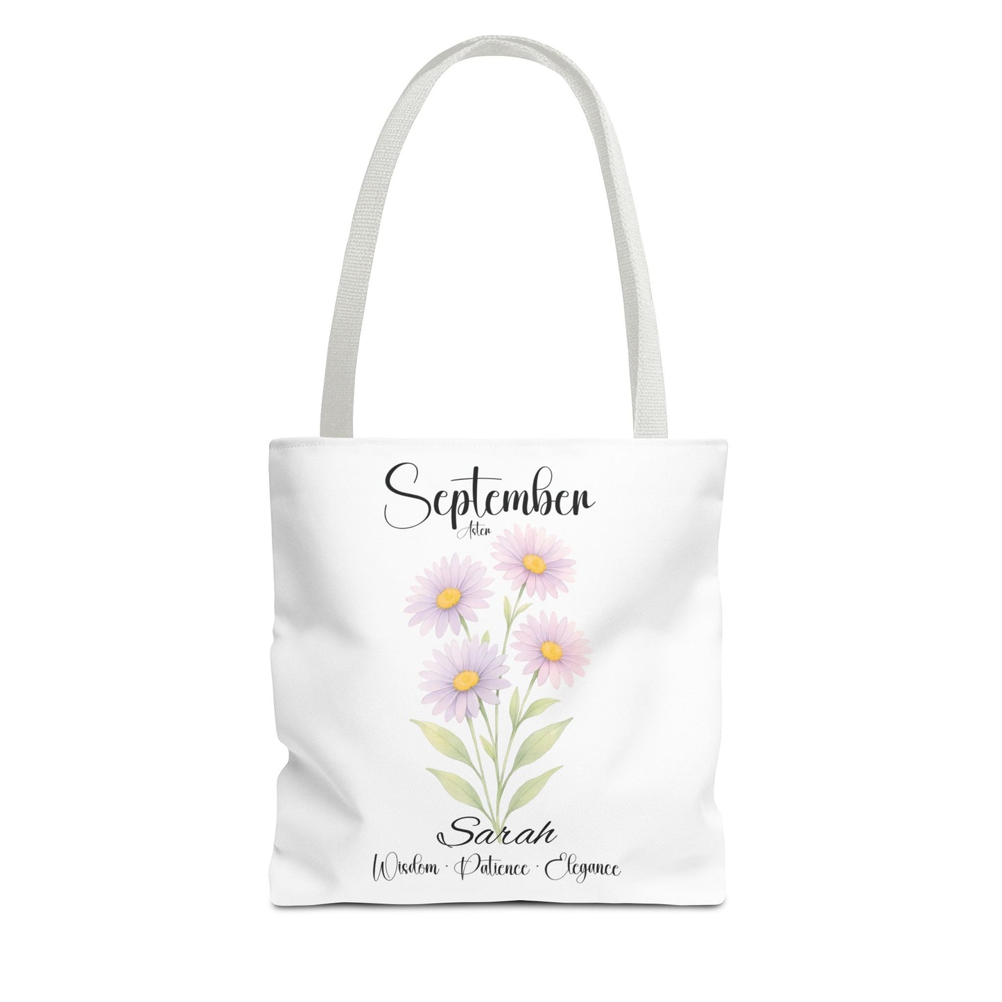 Personalized Best Friend tote bag for her, Birth Month Flower, milestone birthdays.