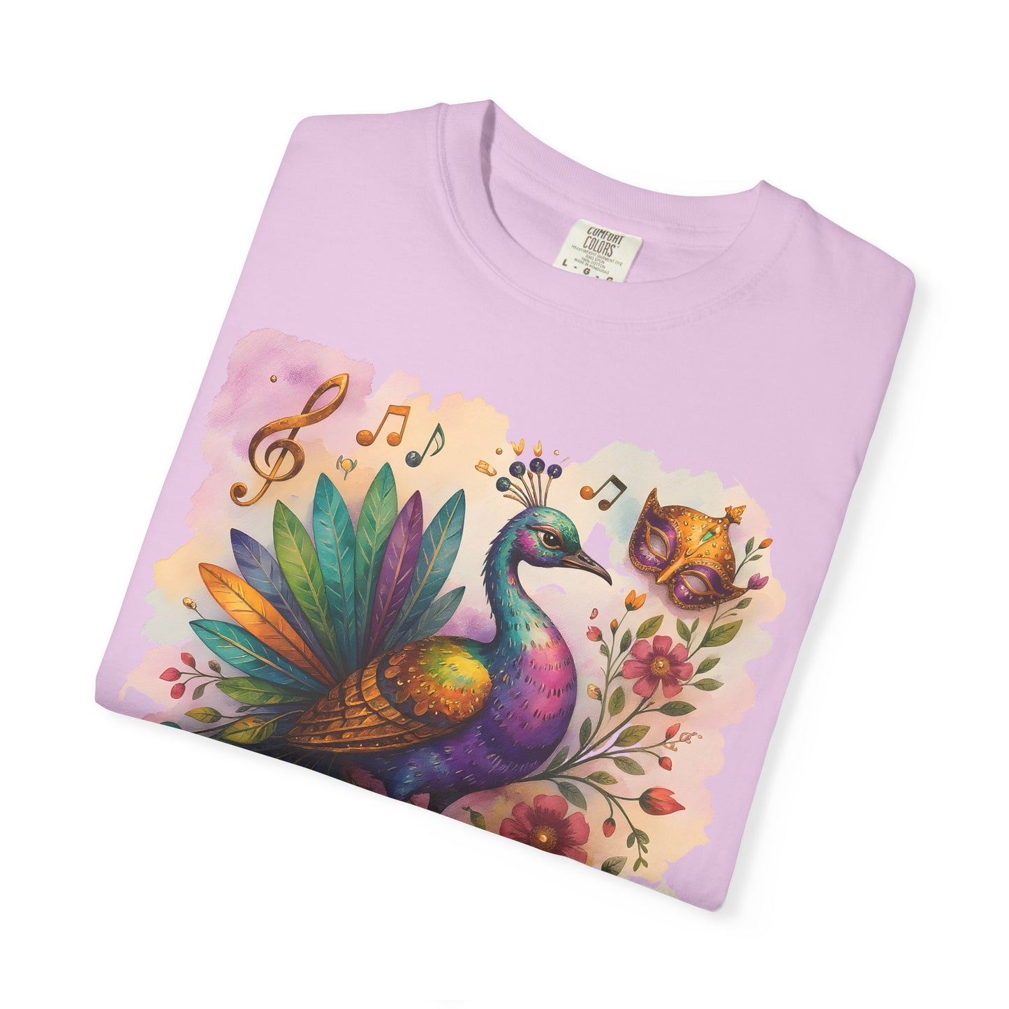 Mardi Gras tshirt, Peacock shirt,  carnival outfit, festival apparel, women's Mardi Gras, vibrant festival top