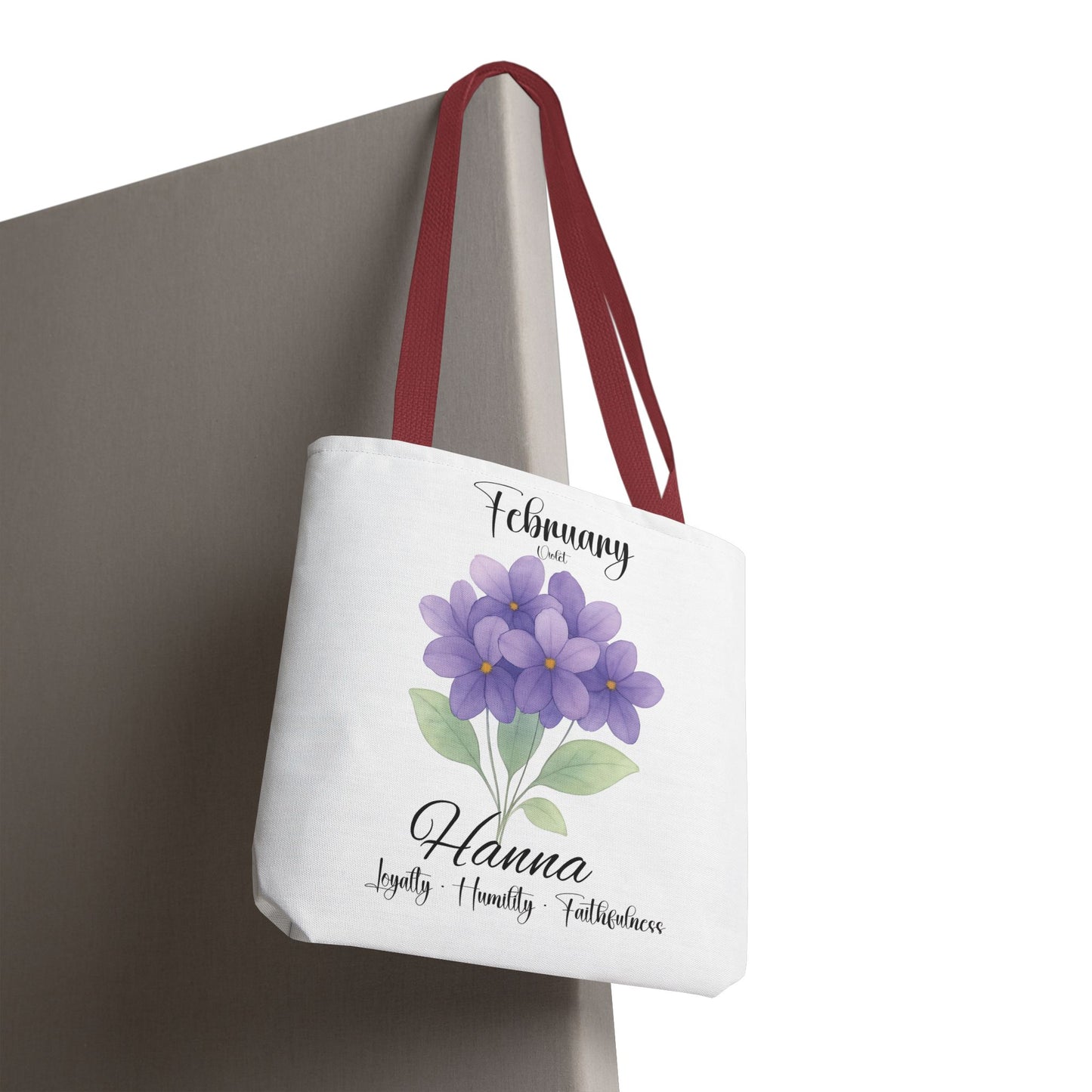 Personalized  floral gift tote bag for her, birth month flower, milestone birthdays, bestfriend gift.