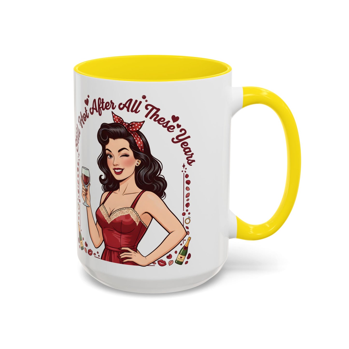 Pin Up Mug | Retro Coffee Mug for Wife | Vintage Anniversary Mug | Valentines Day Gift |