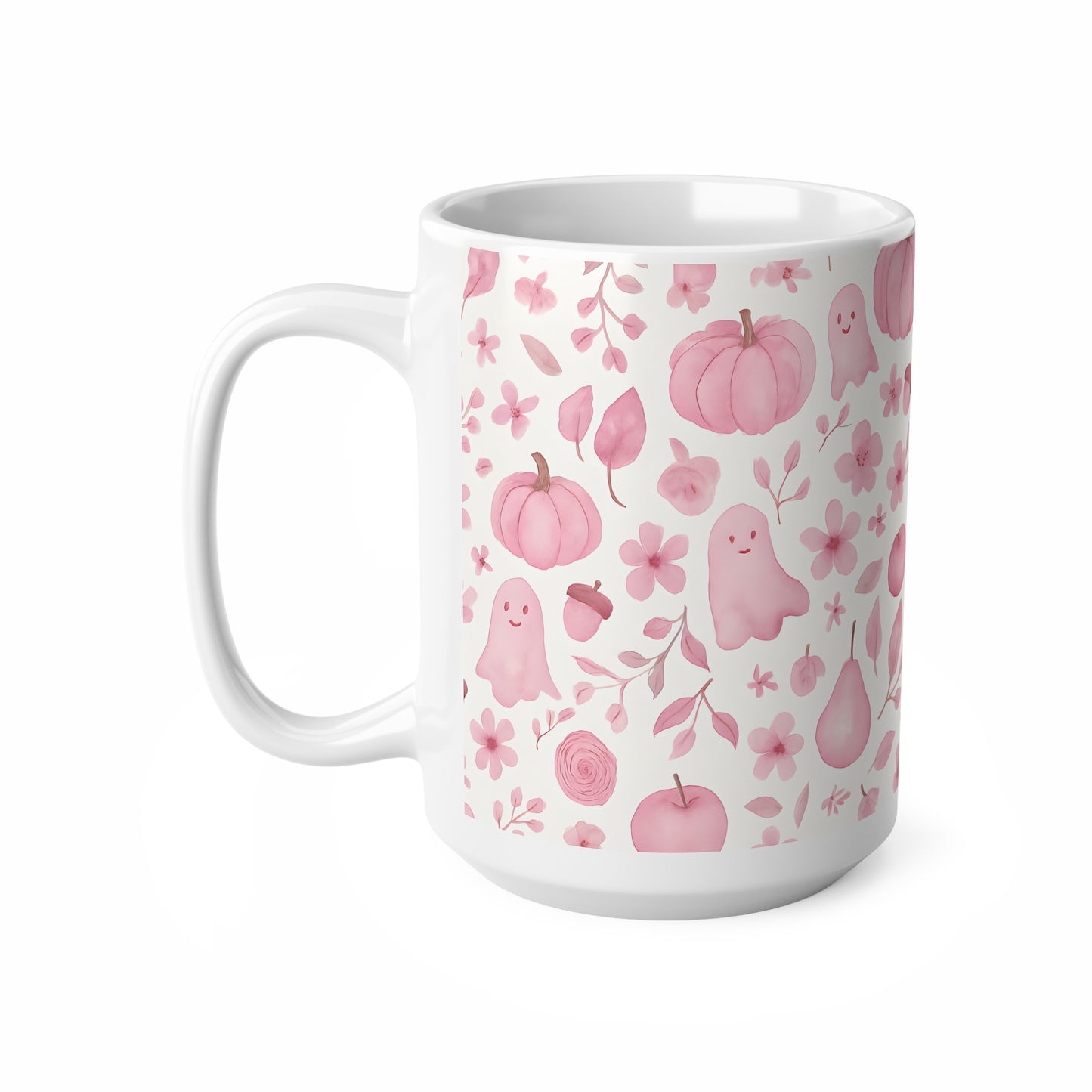 Pink Ghosty Pumpkin Mug, this cute ghost mug is your perfect companion for cozy autumn mornings.
