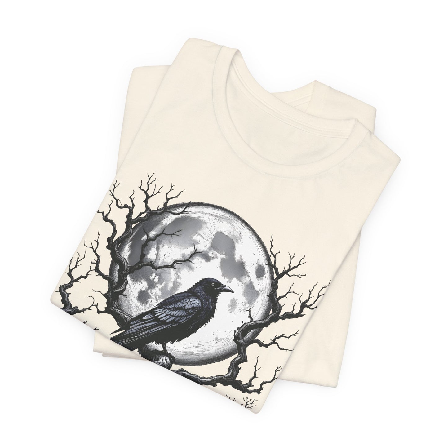Moonlit Raven Shirt, Raven T Shirt, Black Crow Tee, Crows T Shirt, Pagan Shirt.