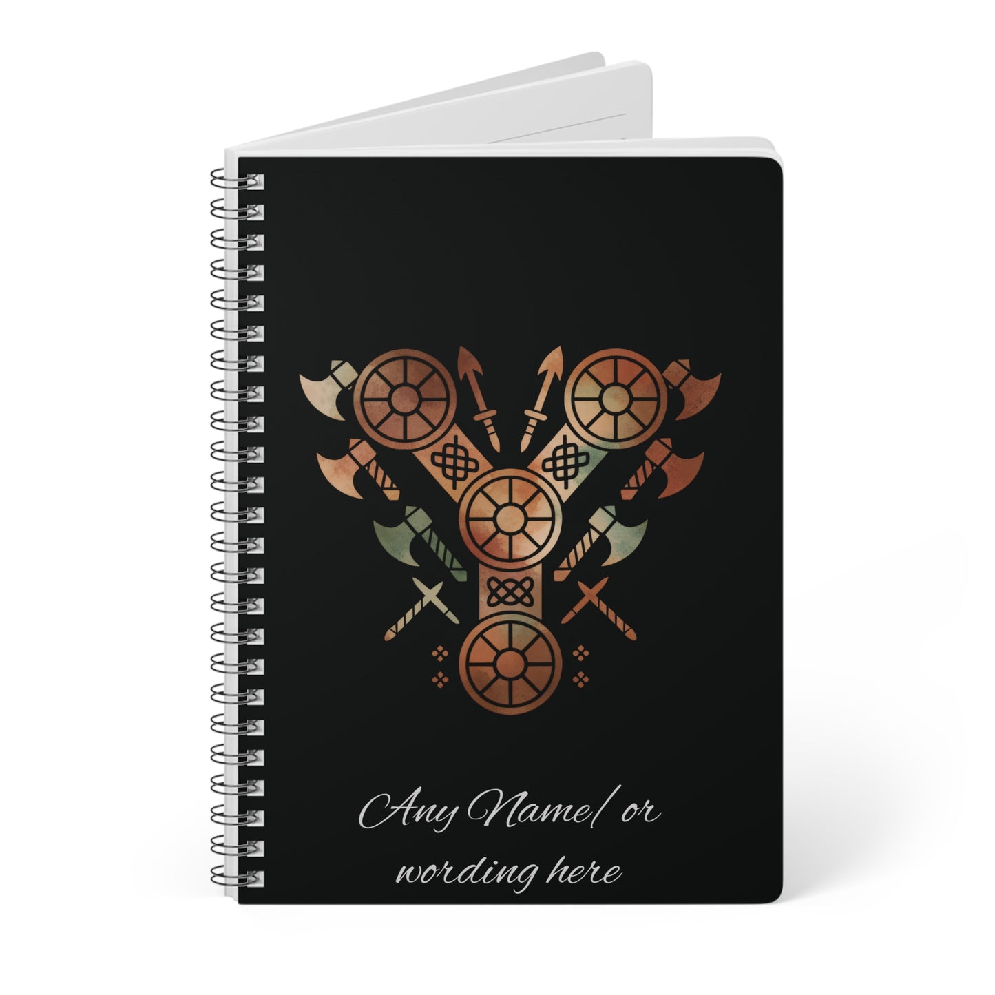 Personalized Norse Witchy Monogram A5 Notebook, Custom Journal, Monogram  Letter "Y" Notebook.
