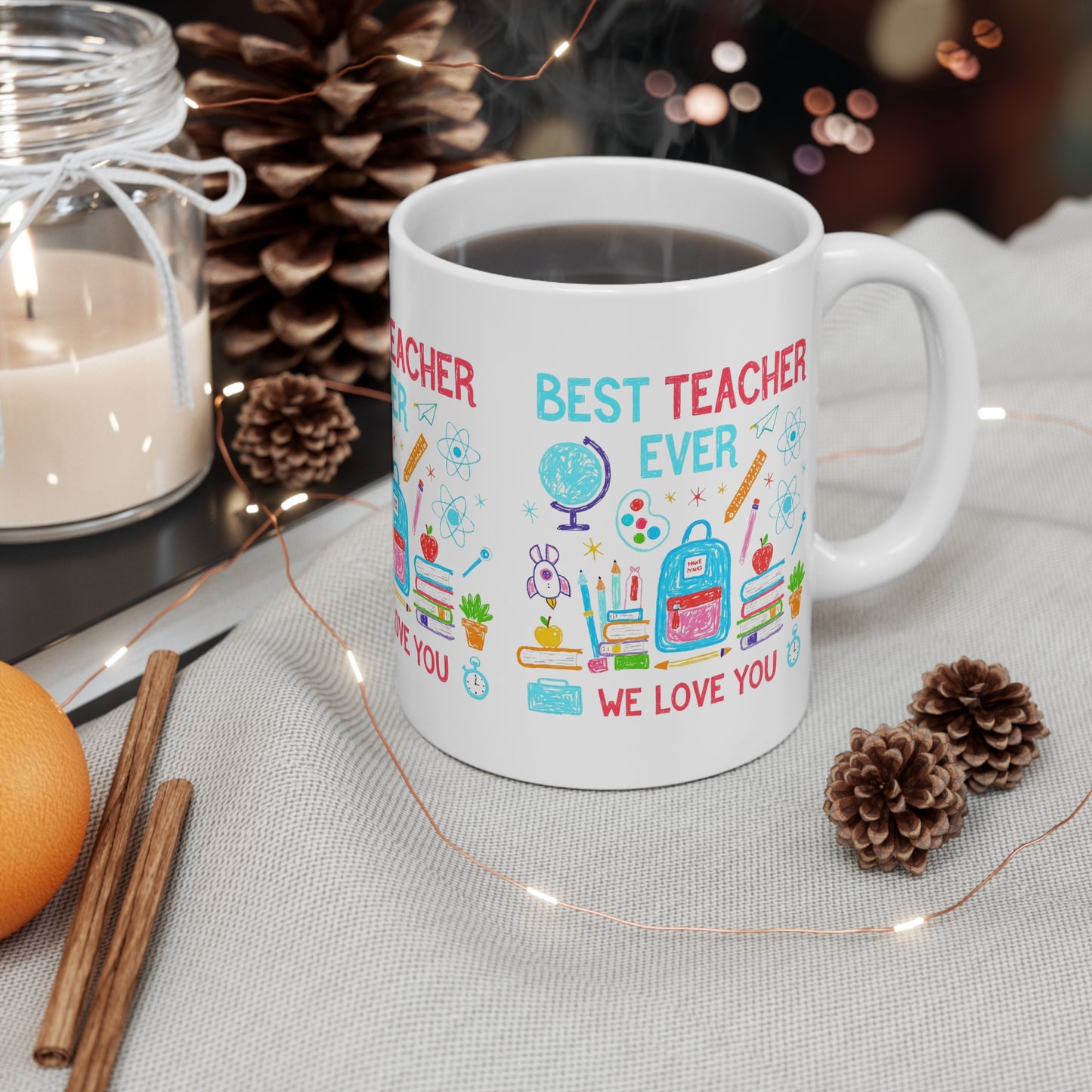 Best Teacher Gift Mug - Ideal for students, parents, or anyone looking to express appreciation for a teacher during occasions like Teacher's Day, end-of-year gifts, or as a thoughtful Christmas present.