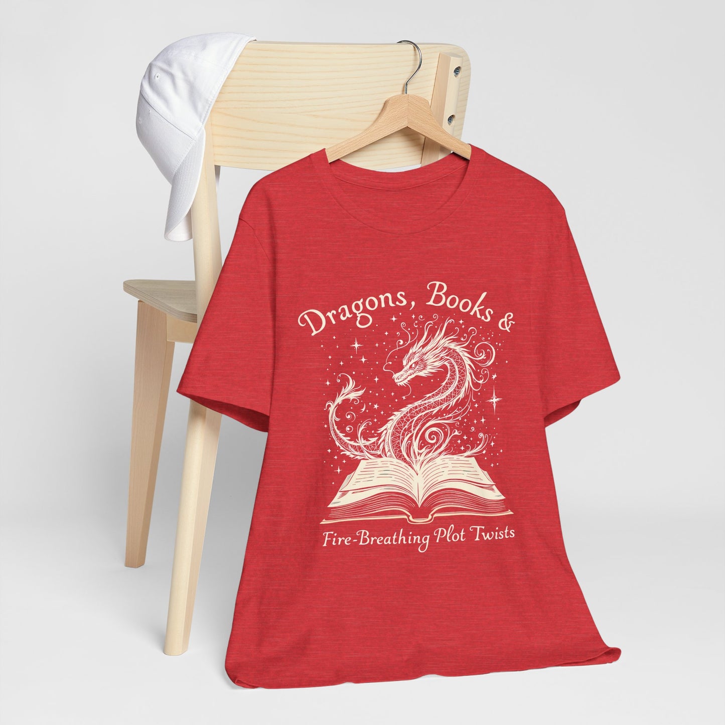 Book Lover Gift T-Shirt | Fantasy Reader Tee | Dragon Reading Shirt | Booktok Merch | Bibliophile Gift