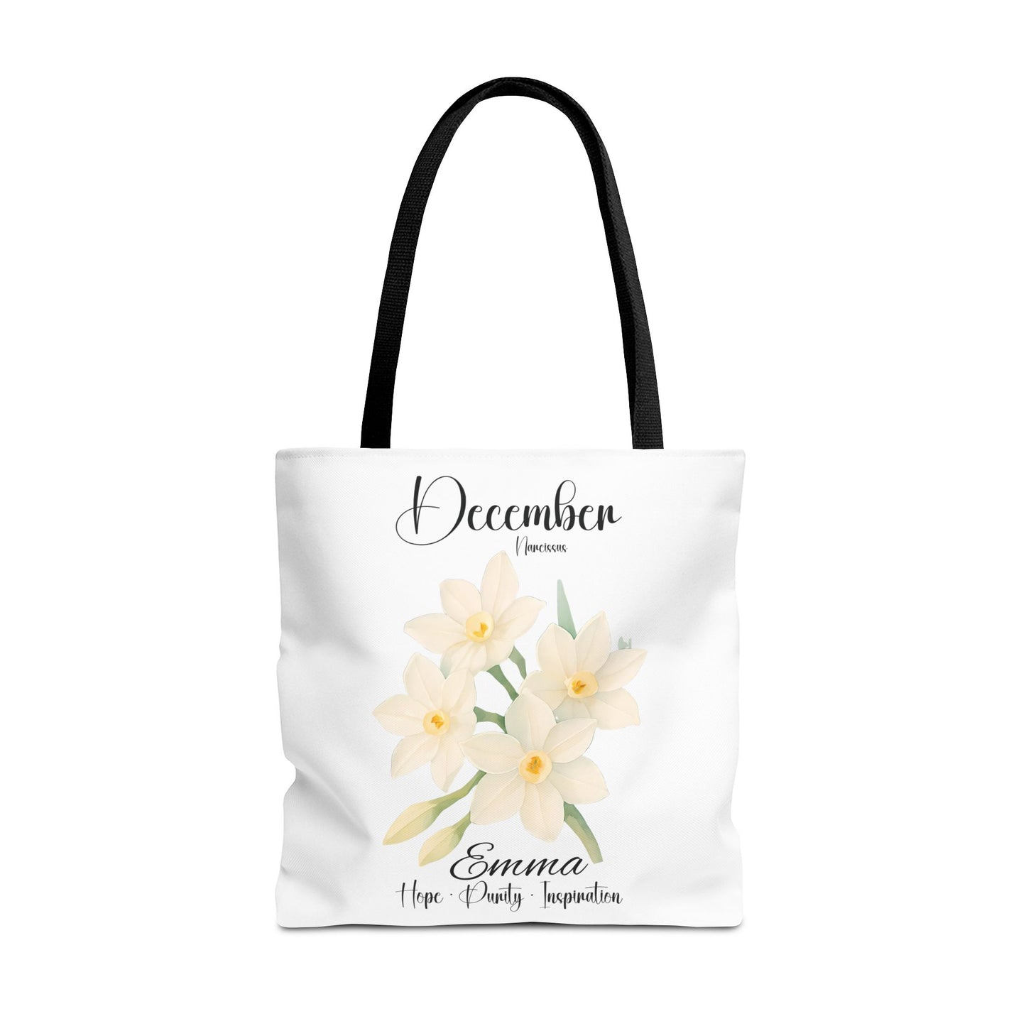 Personlized Birth Month Flower Tote Bag, Botanical Aesthetic Canvas Tote Bag, Bestfriend Gift