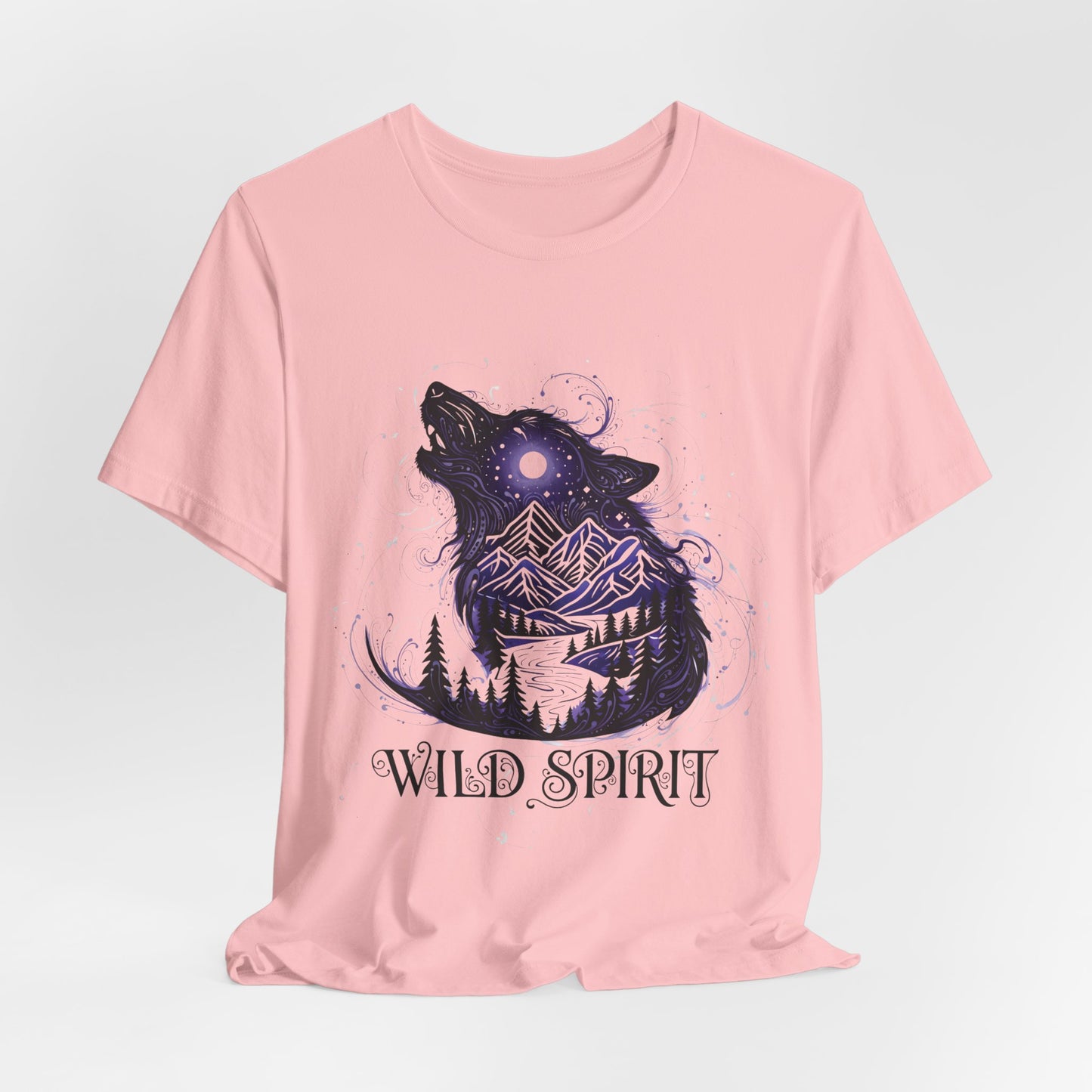 Wild Spirit Wolf Tee - Unisex, wildlife shirt, Gothic Streetwear, Alternative Clothing.