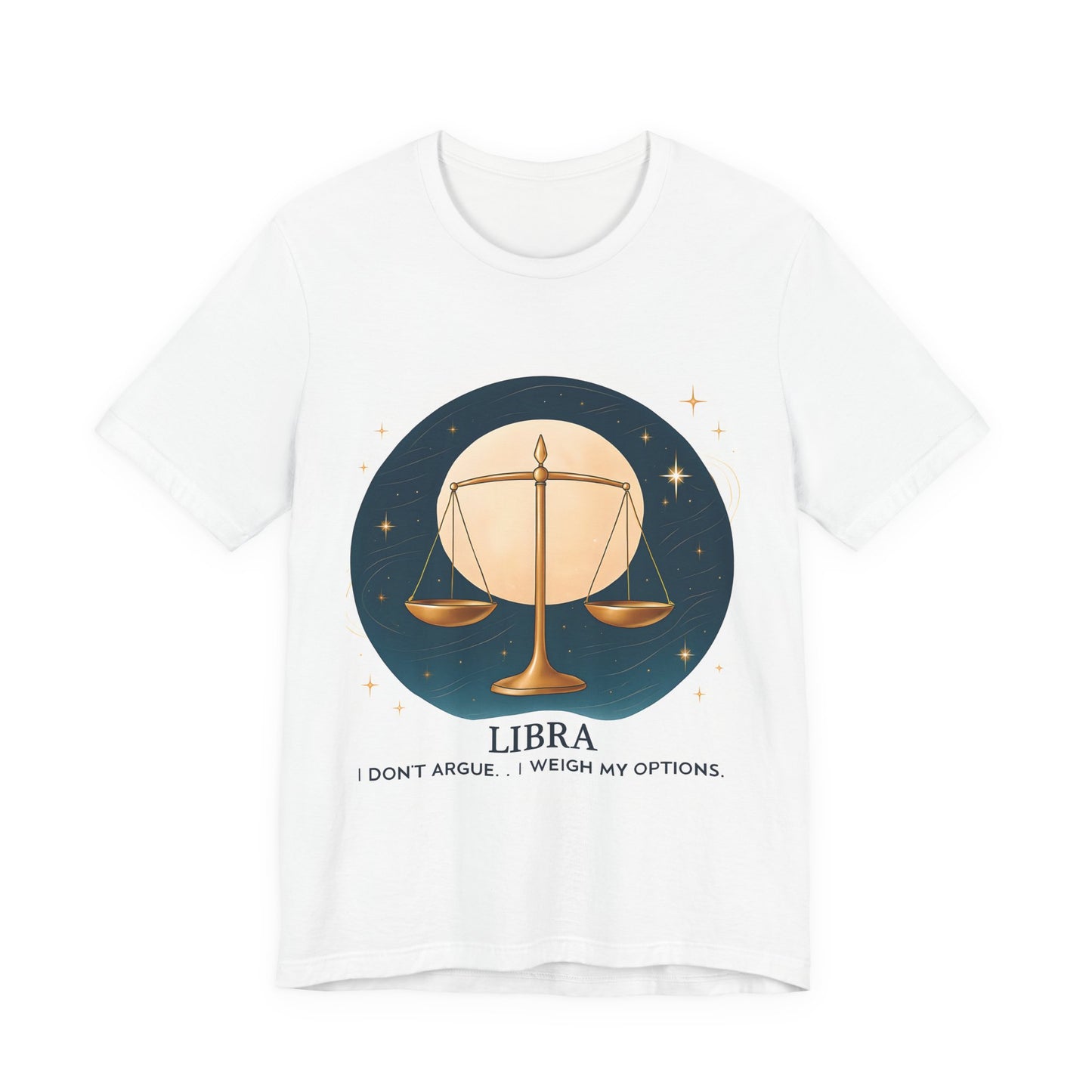 Libra Astrology T-shirt, Whether you're searching for a Libra birthday gift or simply want to celebrate your own Libra zodiac charm, this zodiac t-shirt embraces the balance and beauty of your star sign.