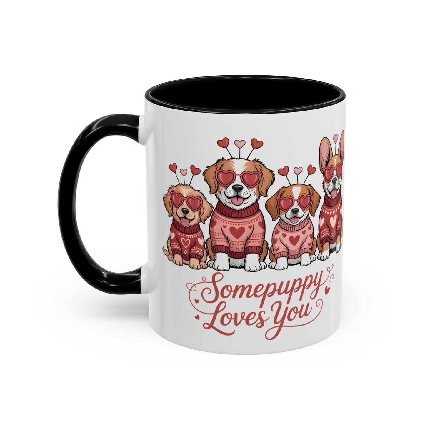 Valentine Dog Mug | Cute Puppy Coffee Cup | Dog Lover Gift | Valentines Day Mug |
