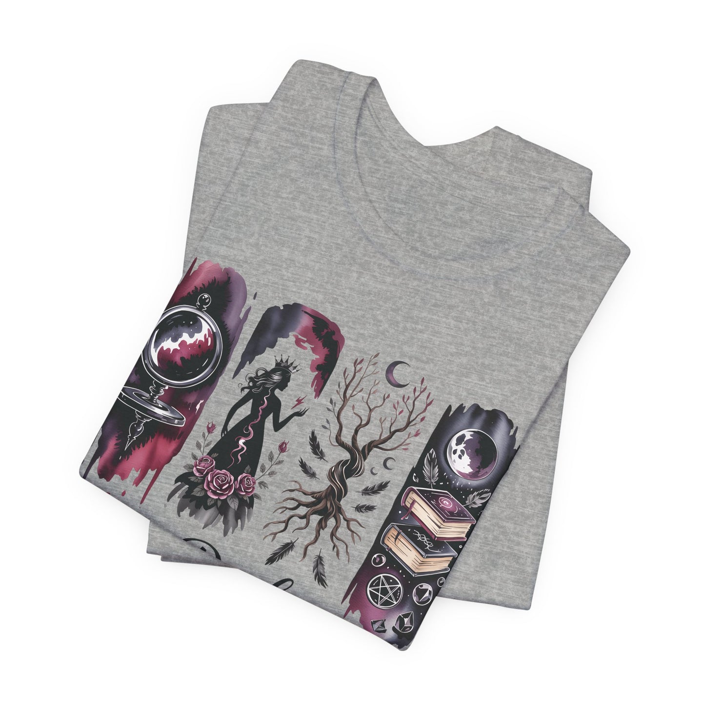 Dark Divine Witchy Glam T-Shirt | Dark Feminine Energy Shirt | Gothic Witchcore Aesthetic Tee |