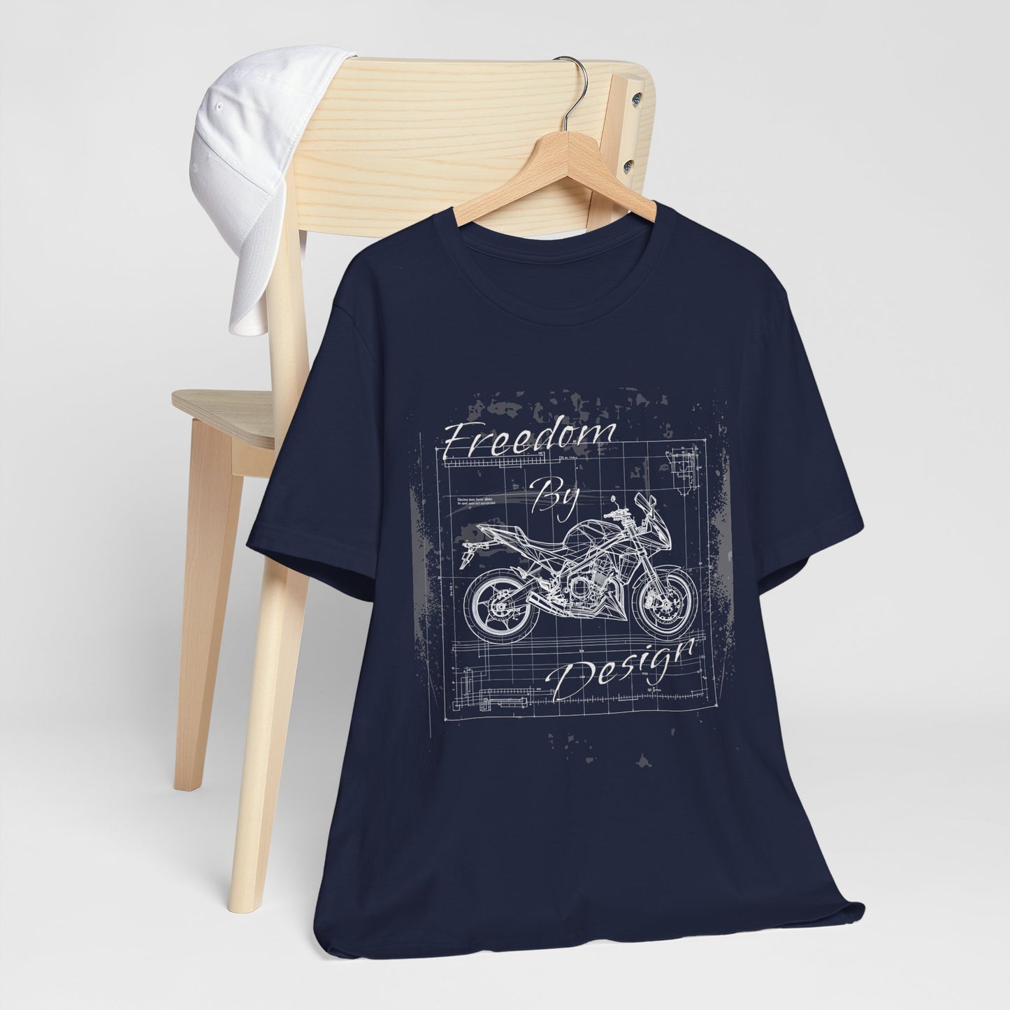 Freedom By Design Motorcycle T-Shirt , Blueprint Motorbike Tee , Biker Dad Gift , Mechanic Shirt , Motorcycle Rider Gift for Him