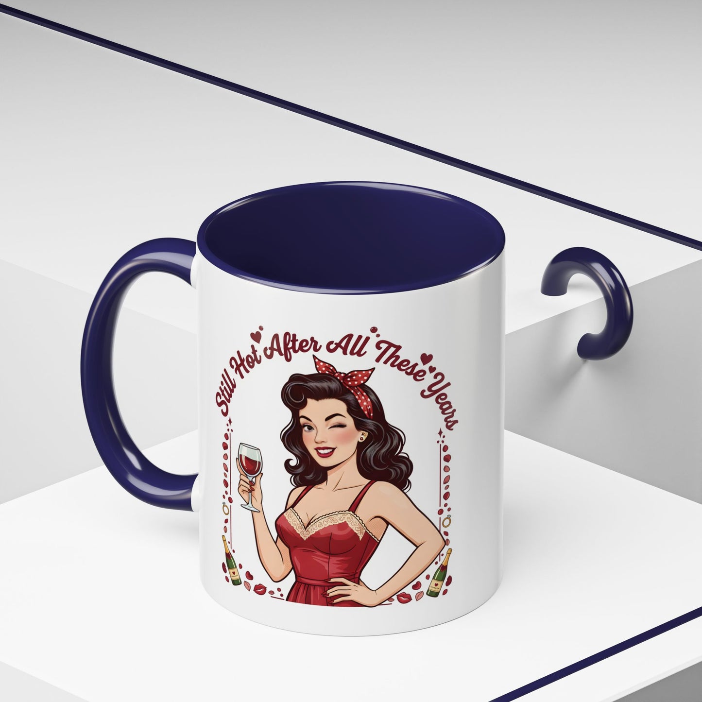 Pin Up Mug | Retro Coffee Mug for Wife | Vintage Anniversary Mug | Valentines Day Gift |
