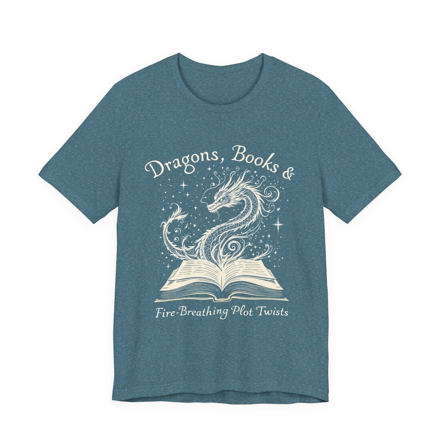 Book Lover Gift T-Shirt | Fantasy Reader Tee | Dragon Reading Shirt | Booktok Merch | Bibliophile Gift