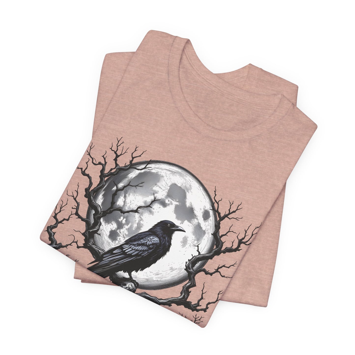 Moonlit Raven Shirt, Raven T Shirt, Black Crow Tee, Crows T Shirt, Pagan Shirt.