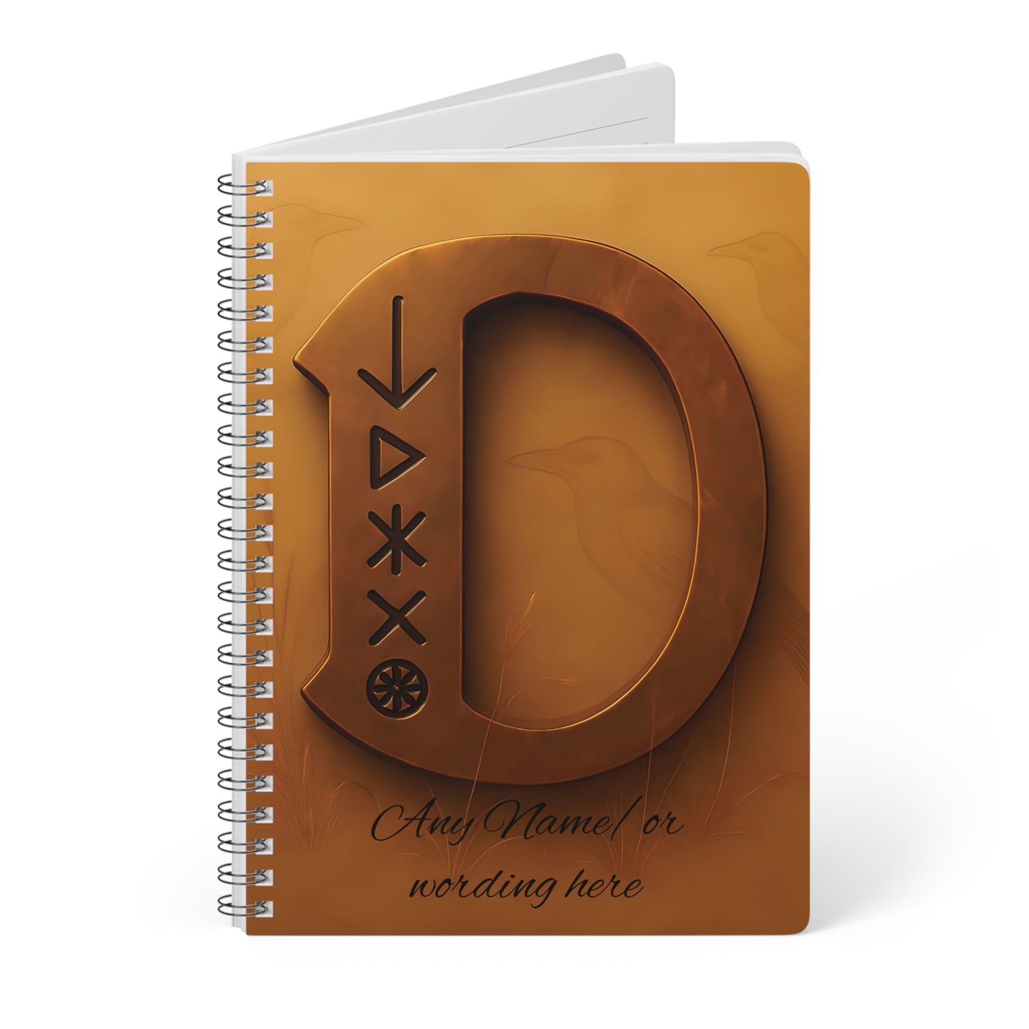 Personalized Norse Witchy Monogram A5 Notebook, Custom Journal,Monogram Notebook, Grimoire Journal, Book Of Shadows, Viking Grimoire Journal