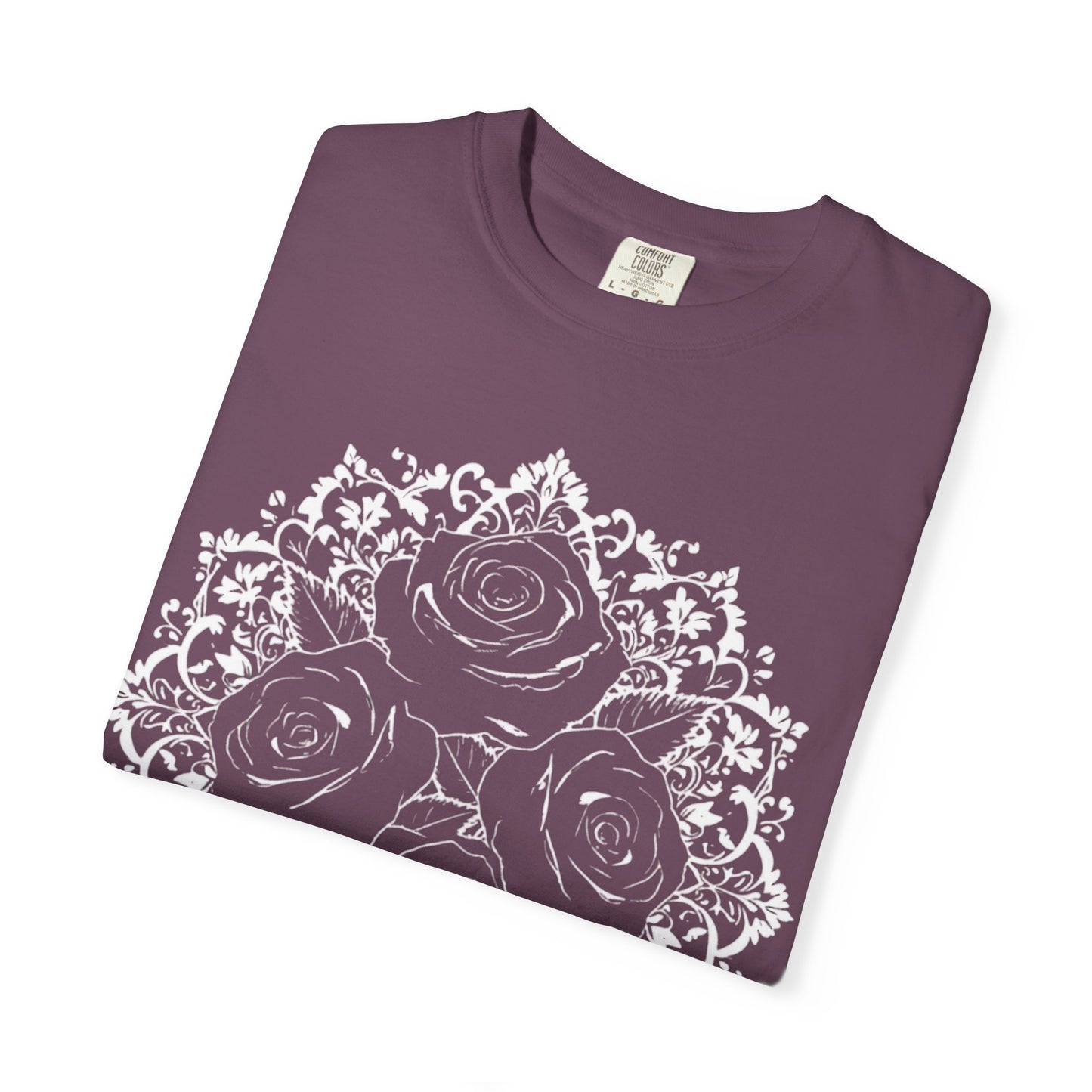 Comfort Colors Floral Roses Shirt, Botanical Tee Wildflower Graphic Tee Cotton Nature Lover Gift