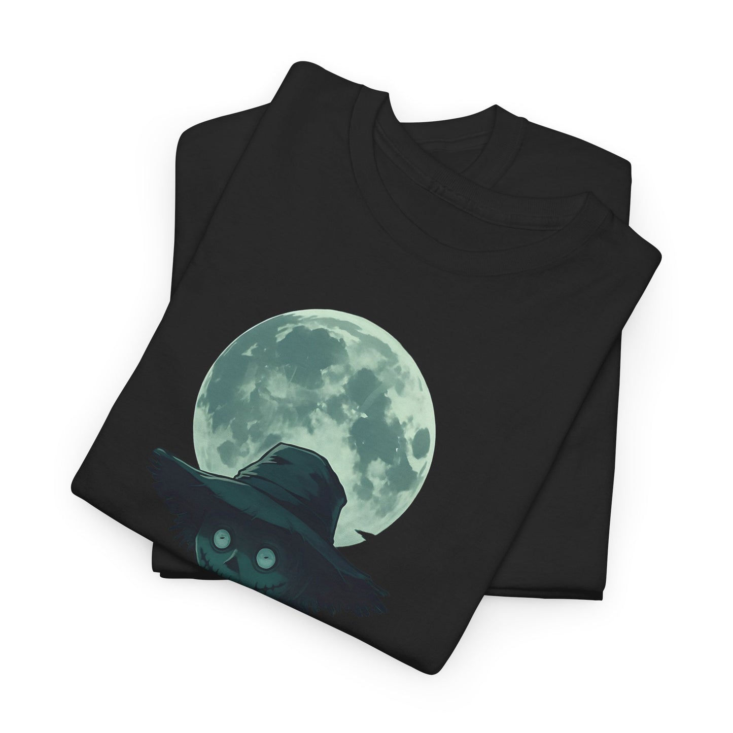 Halloween Scarecrow T-Shirt, This scarecrow shirt captures the essence of the season, transforming the traditional harvest icon into a pumpkin scarecrow that’s both captivating and chilling.Halloween
