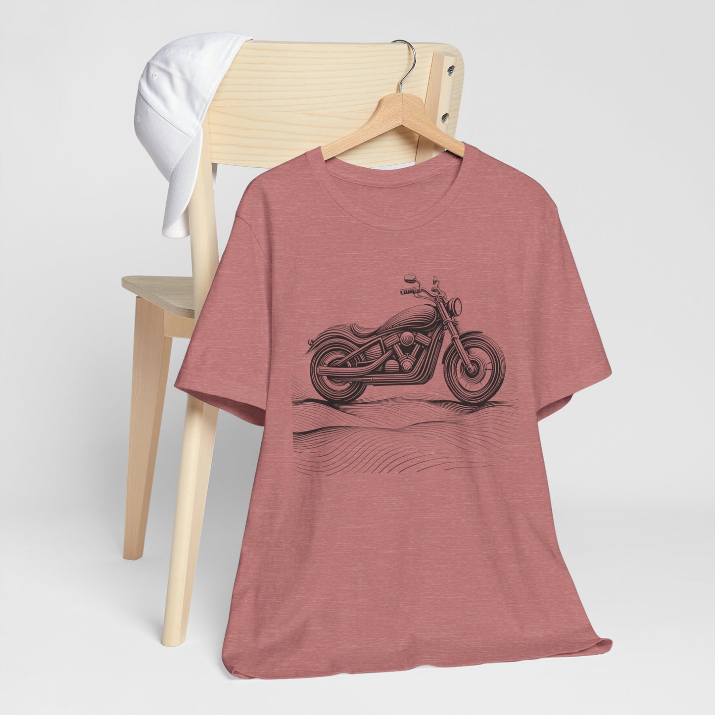 Cotton biker shirt, streetwear tee, biker apparel, motorcycle gift.