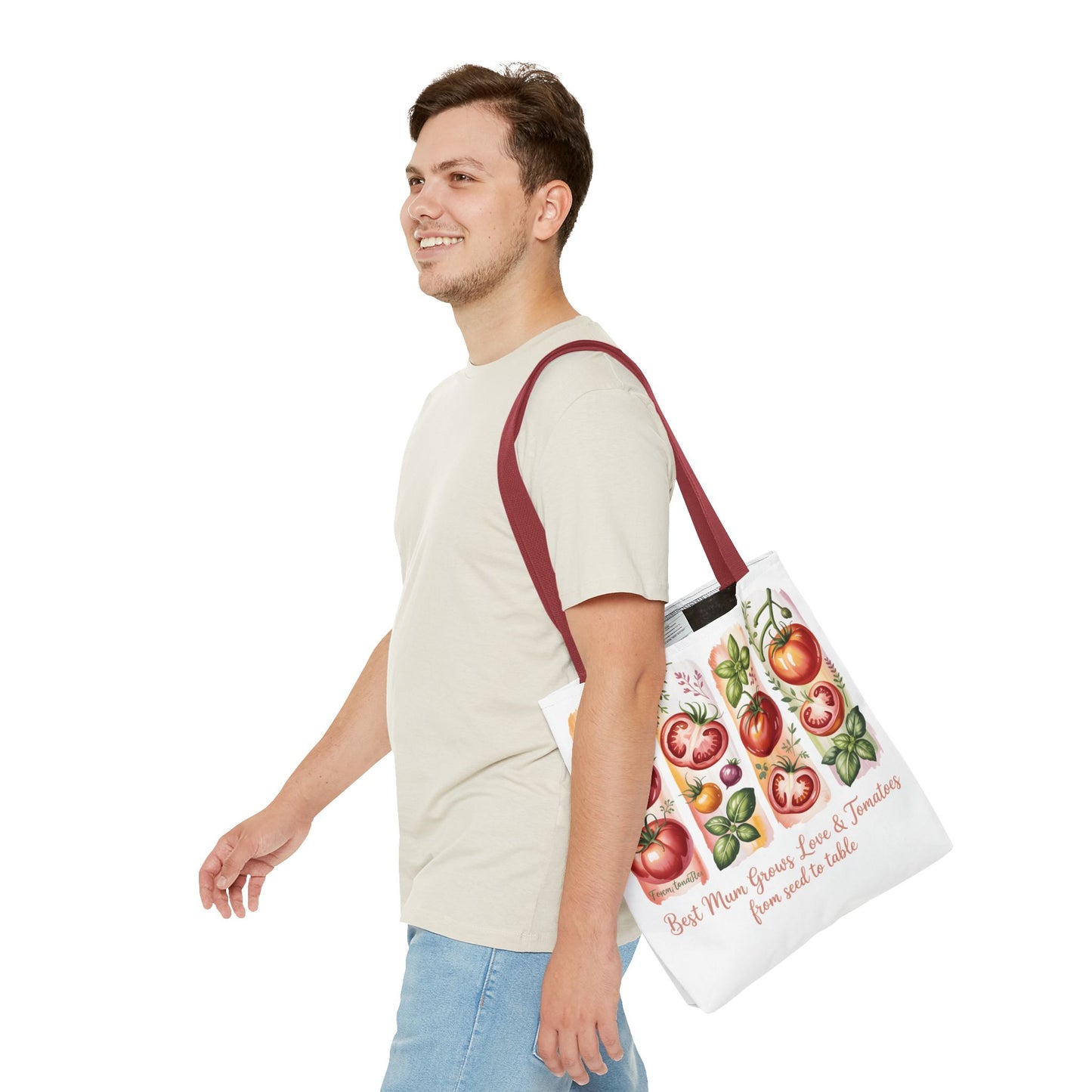 Best Mom Tote Bag, Tomato Garden Lover Design, Perfect Mothers Day Gift for Moms Who Love Gardening and Nature