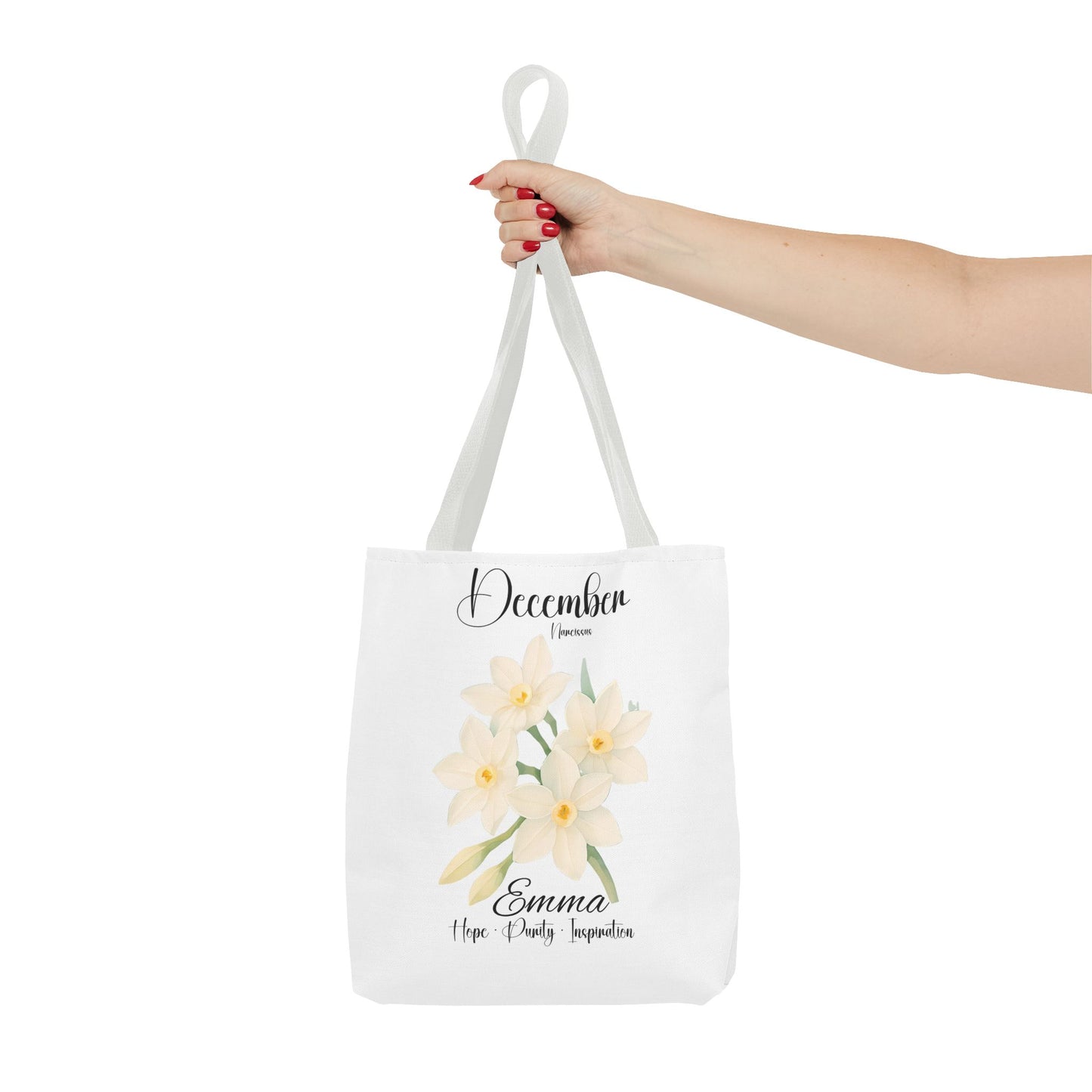 Personlized Birth Month Flower Tote Bag, Botanical Aesthetic Canvas Tote Bag, Bestfriend Gift