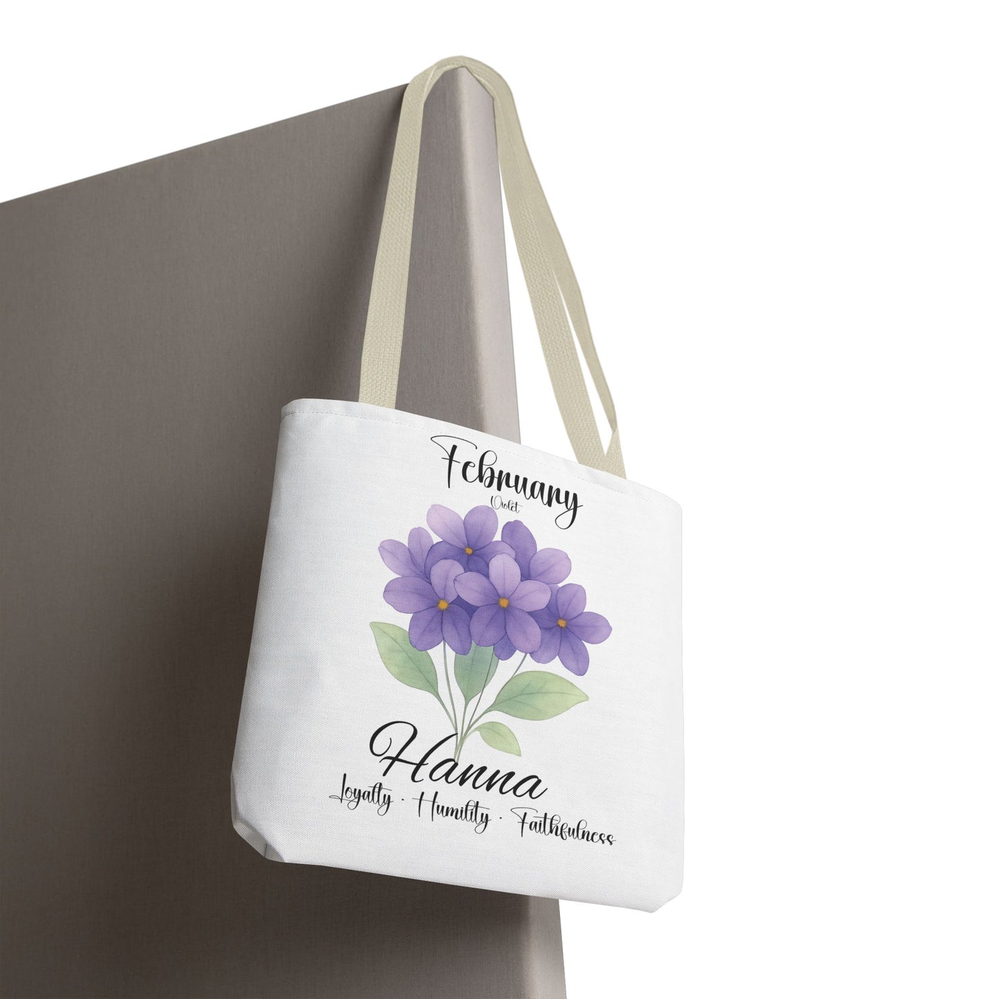 Personalized  floral gift tote bag for her, birth month flower, milestone birthdays, bestfriend gift.