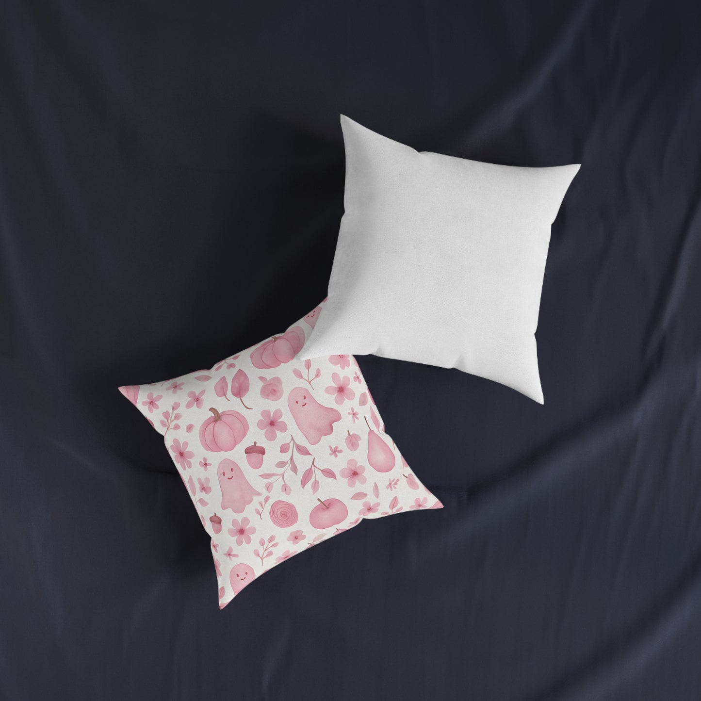 Pink Halloween Pillow, Each autumn throw pillow is crafted to harmonize effortlessly with your pink living room, creating a serene, yet stylish retreat.