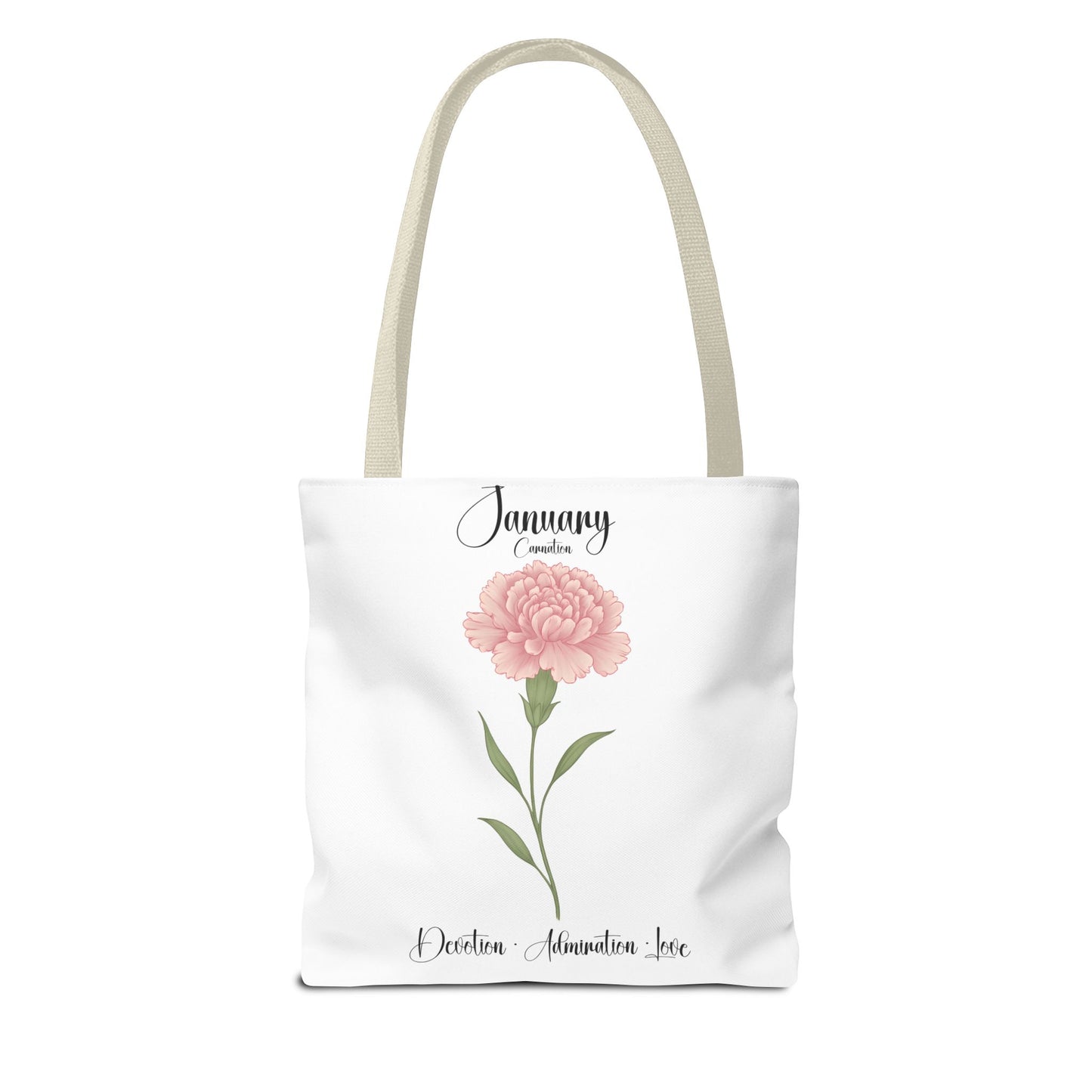 Personlized Birth Month Flower Tote Bag, Botanical Aesthetic Canvas Tote Bag, Bestfriend Gift
