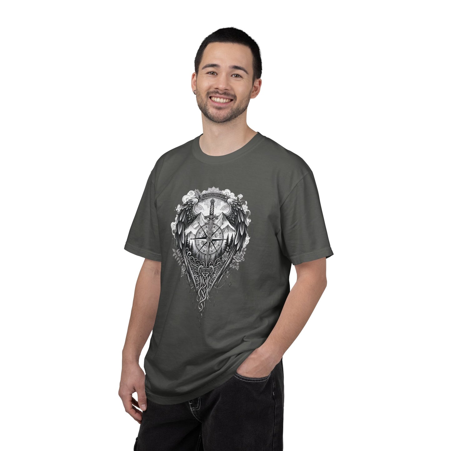 Viking Compass T-Shirt | Nordic Viking Clothing | Vegvisir Norse Pagan Tee