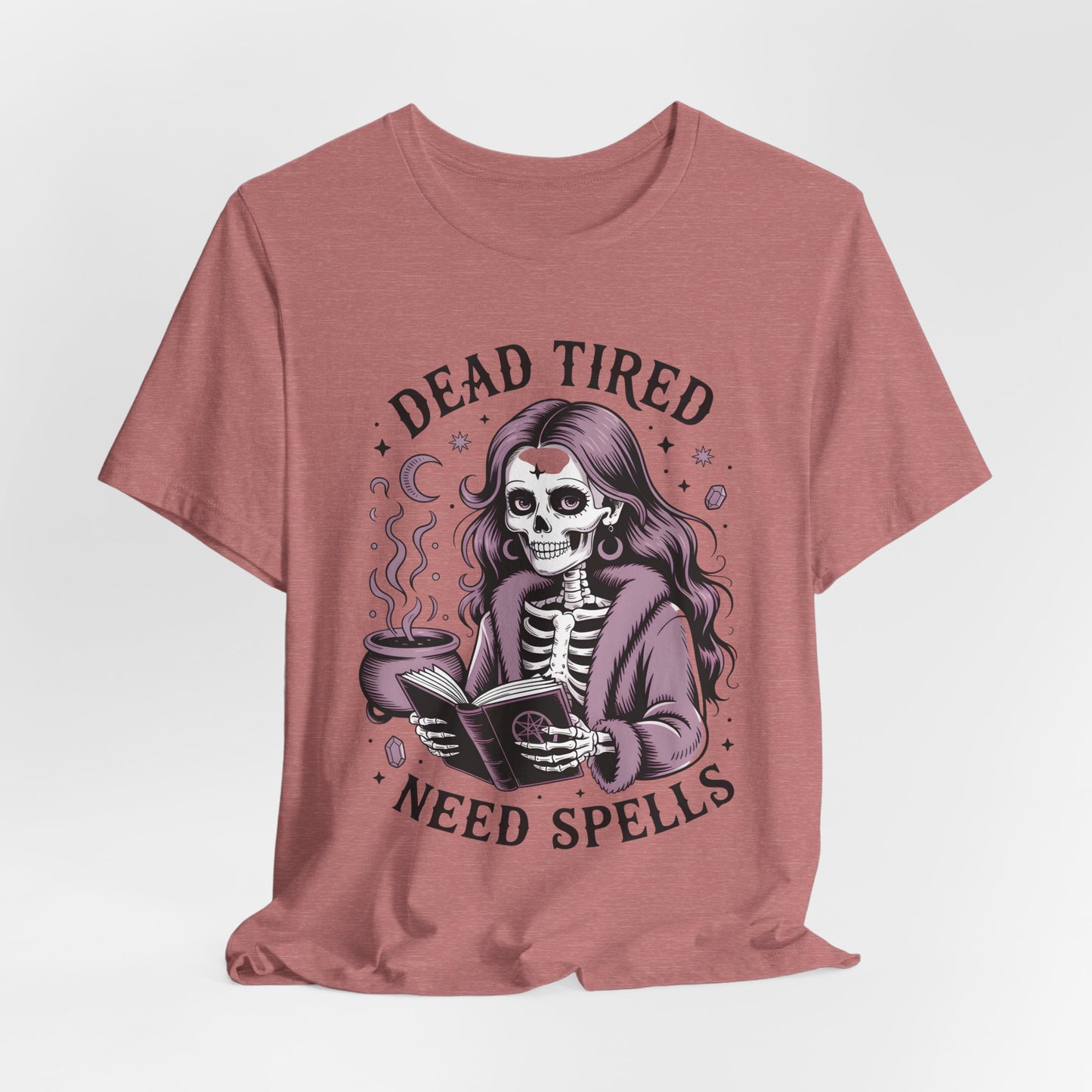 Dead Tired Need Spells Witchy T-Shirt, Skeleton Graphic Tee, witchy stuff,  Witchcraft Shirt, Witchy Clothes, Witchcore, Wiccan Apparel