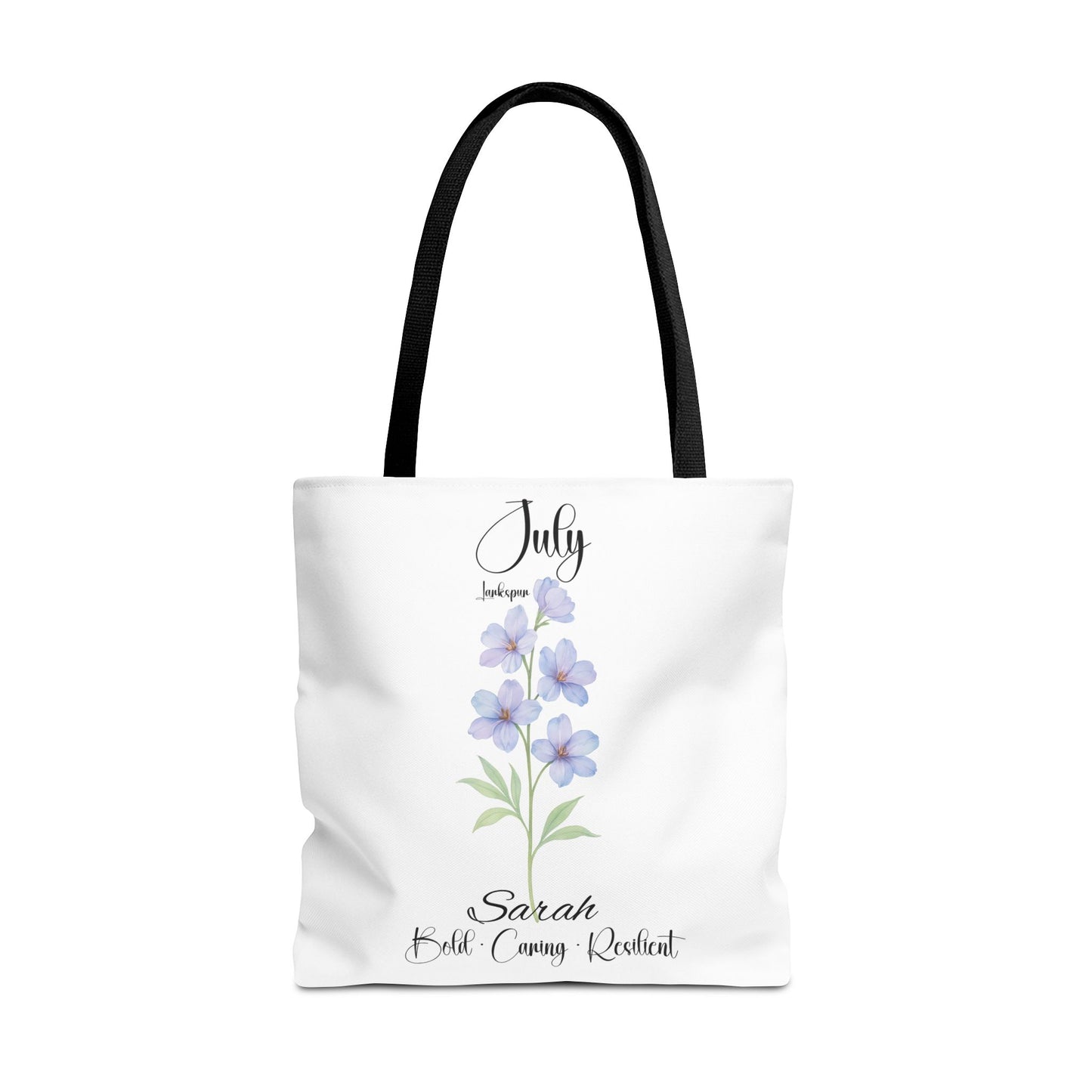 Personalized birth month flower tote bag for her, milestone birthdays, bestfriend gift.