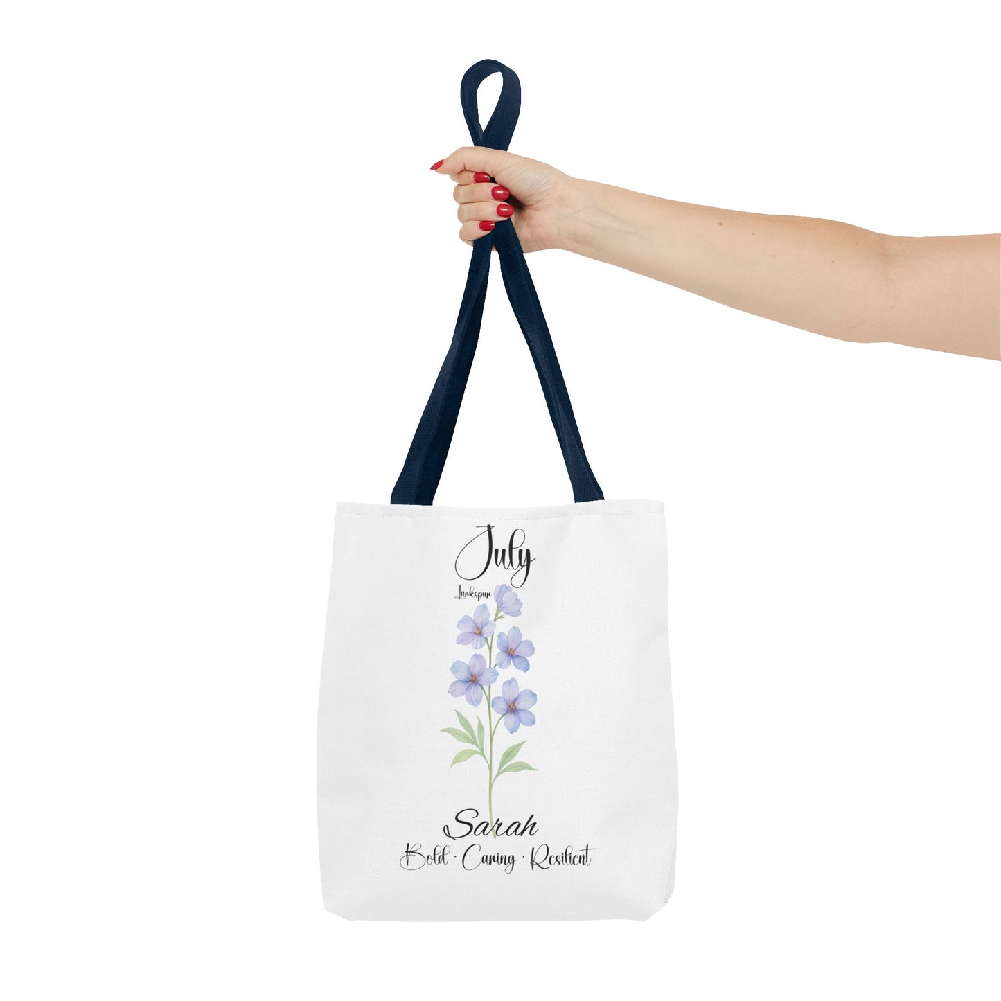 Personalized birth month flower tote bag for her, milestone birthdays, bestfriend gift.