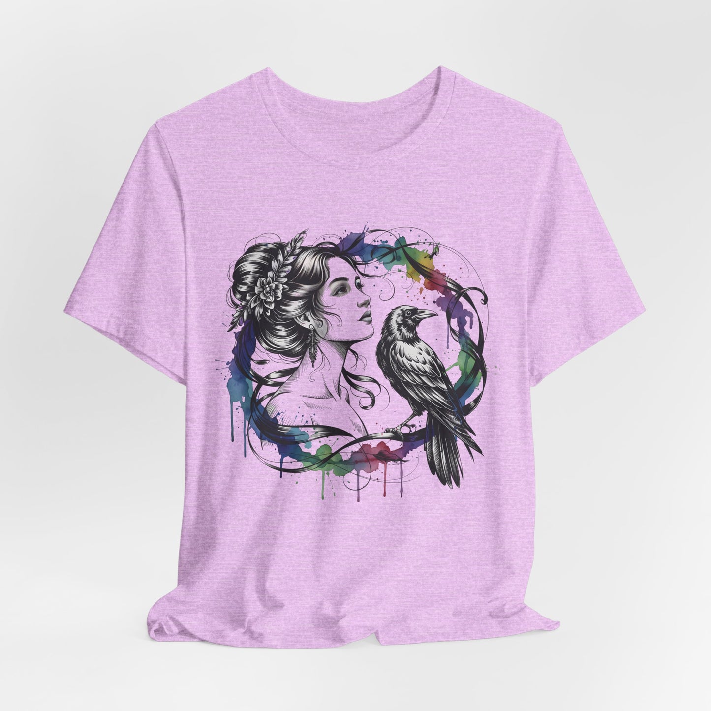 Raven Tee, goddessshirt, festival tshirt, witchy gift for her.