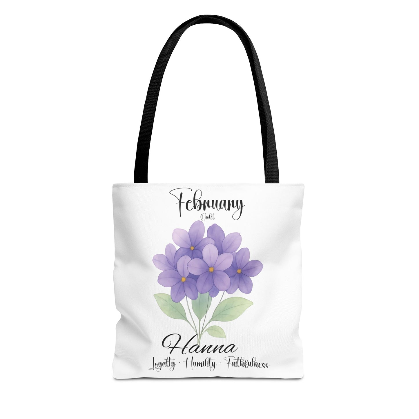 Personalized  floral gift tote bag for her, birth month flower, milestone birthdays, bestfriend gift.