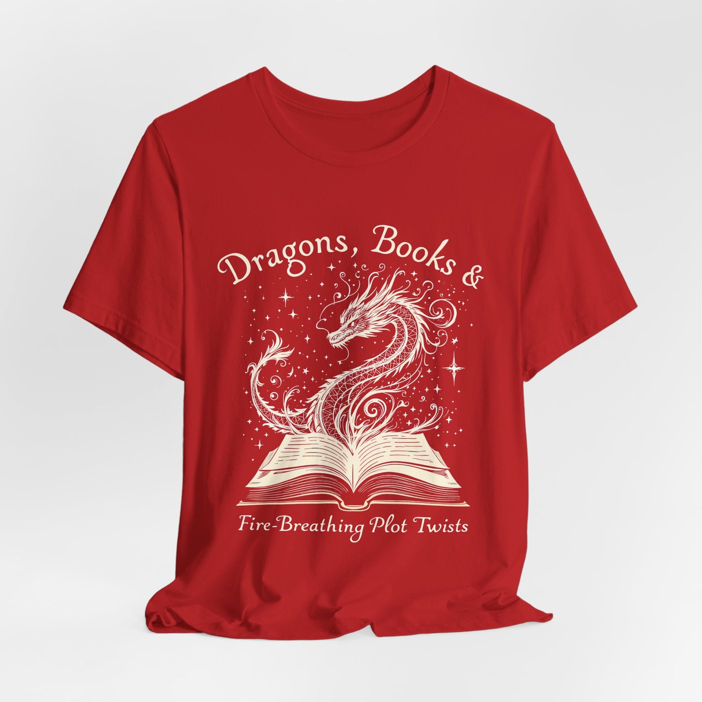 Book Lover Gift T-Shirt | Fantasy Reader Tee | Dragon Reading Shirt | Booktok Merch | Bibliophile Gift