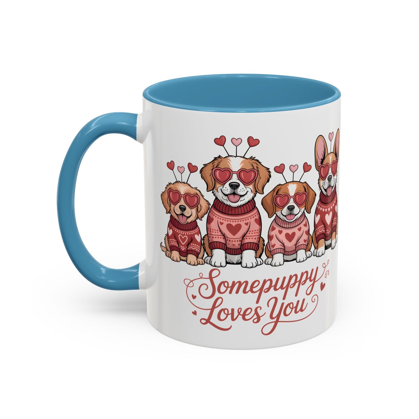 Valentine Dog Mug | Cute Puppy Coffee Cup | Dog Lover Gift | Valentines Day Mug |