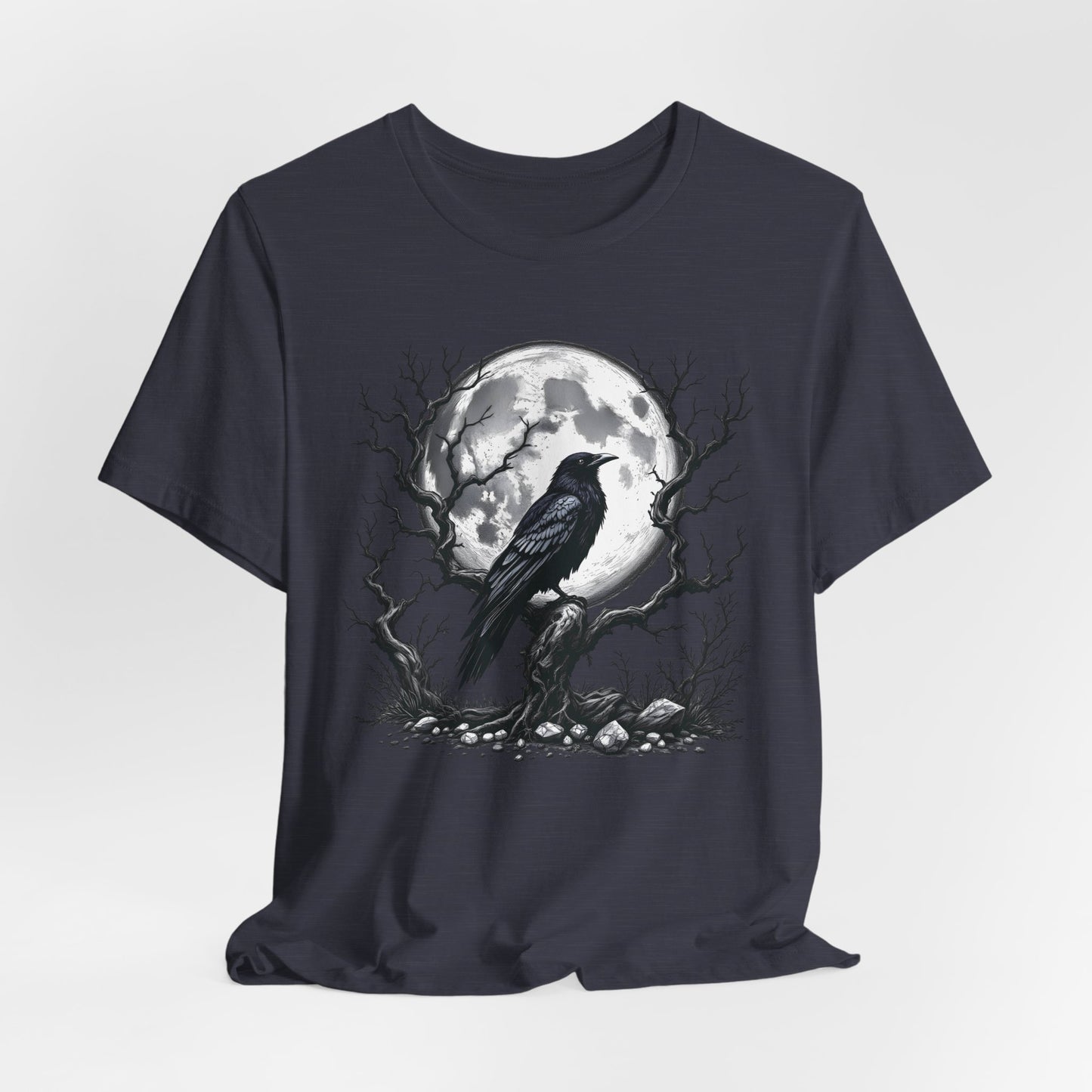 Moonlit Raven Shirt, Raven T Shirt, Black Crow Tee, Crows T Shirt, Pagan Shirt.