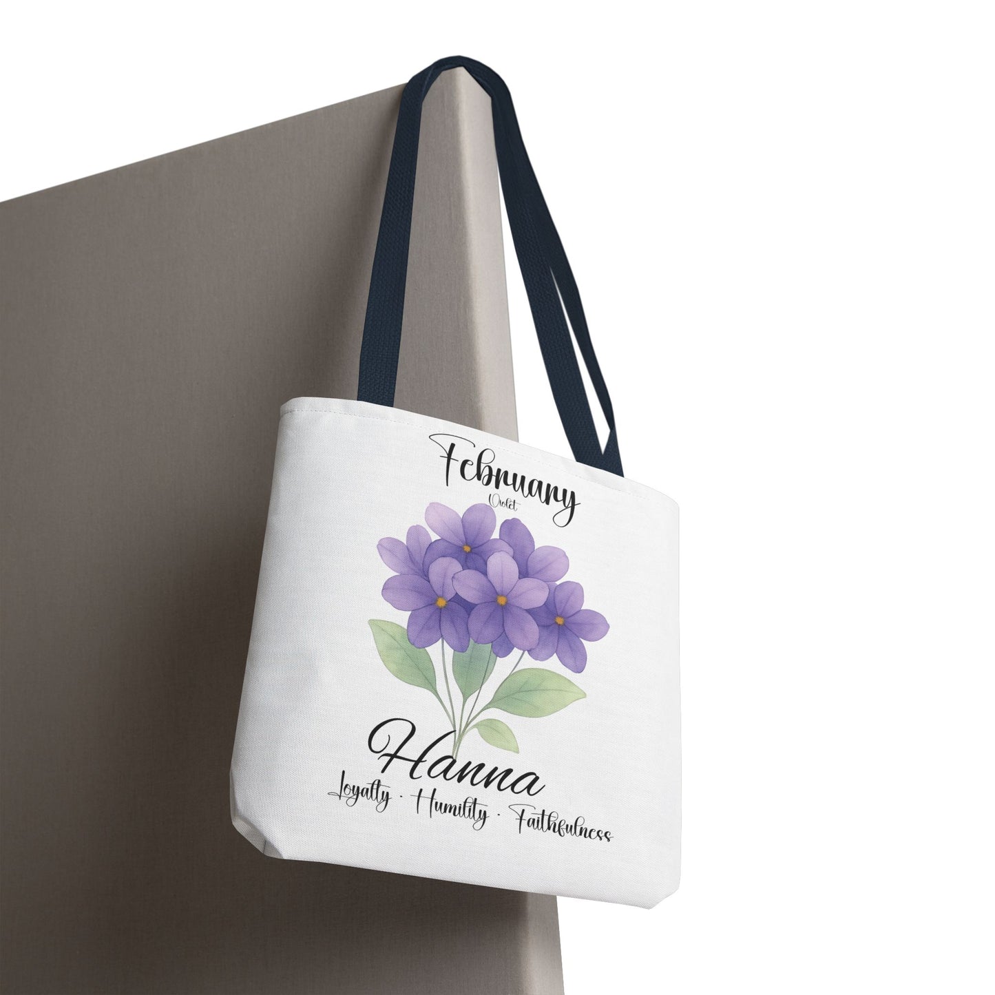 Personalized  floral gift tote bag for her, birth month flower, milestone birthdays, bestfriend gift.