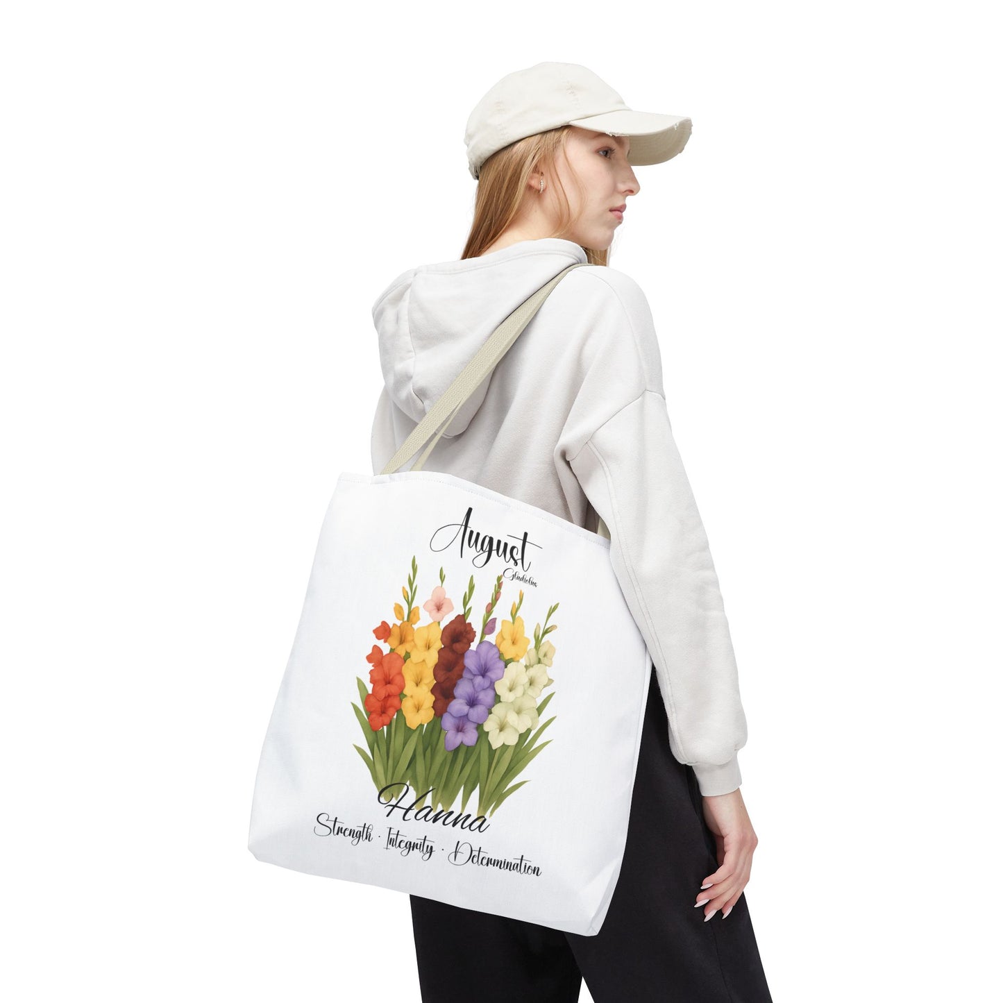 Custom birth month flower bag for her, milestone birthdays, bestfriend gift.