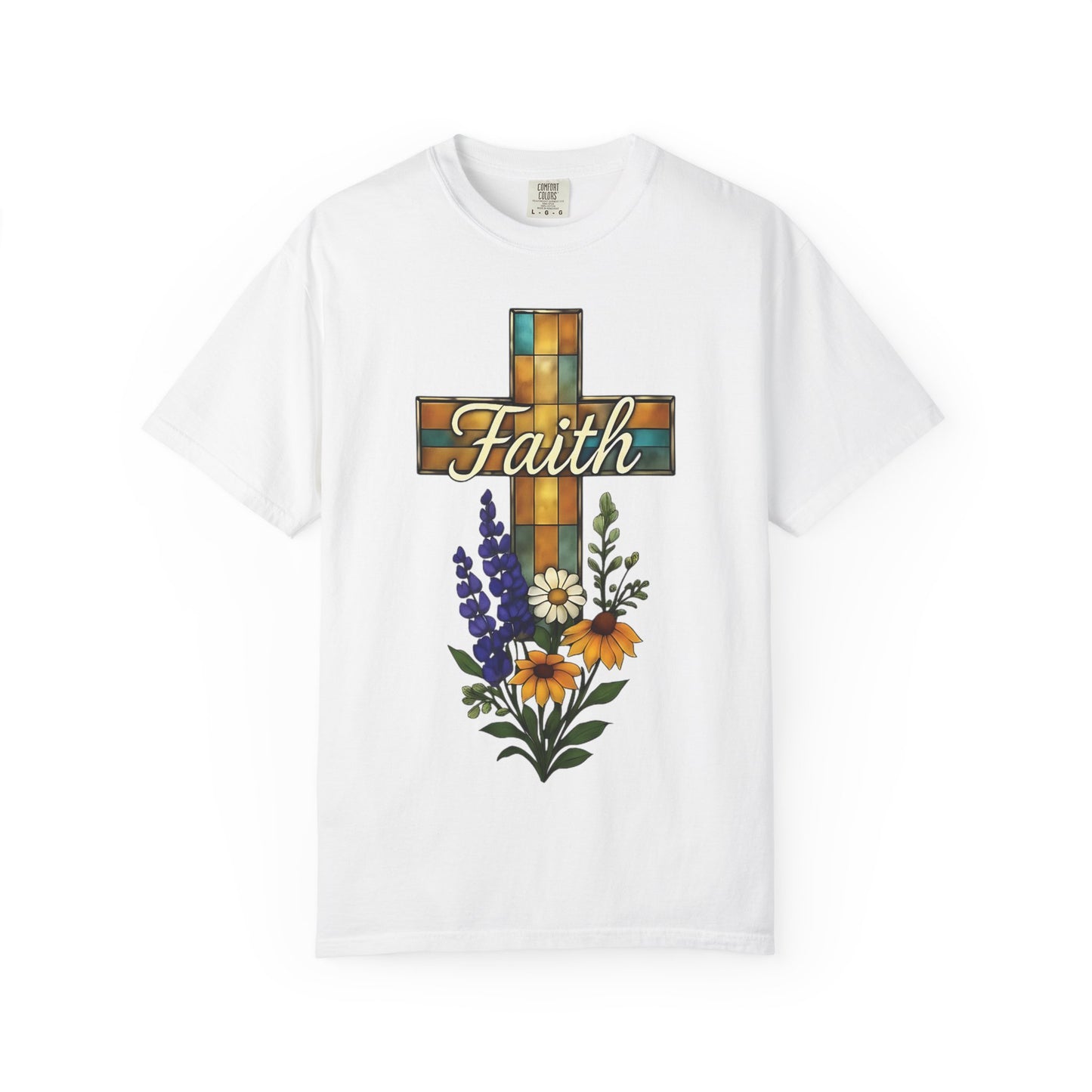 Christianity Faith Cross Comfort Colors T-shirt, Christianity gift or elevating your own collection of Christian merch, this shirt is a testament to the belief that God is good.