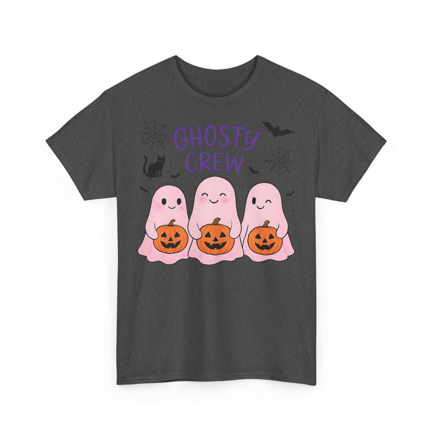 Ghosty Crew Halloween Tee, It’s great for spooky season gatherings, casual outings, or simply lounging at home with friends