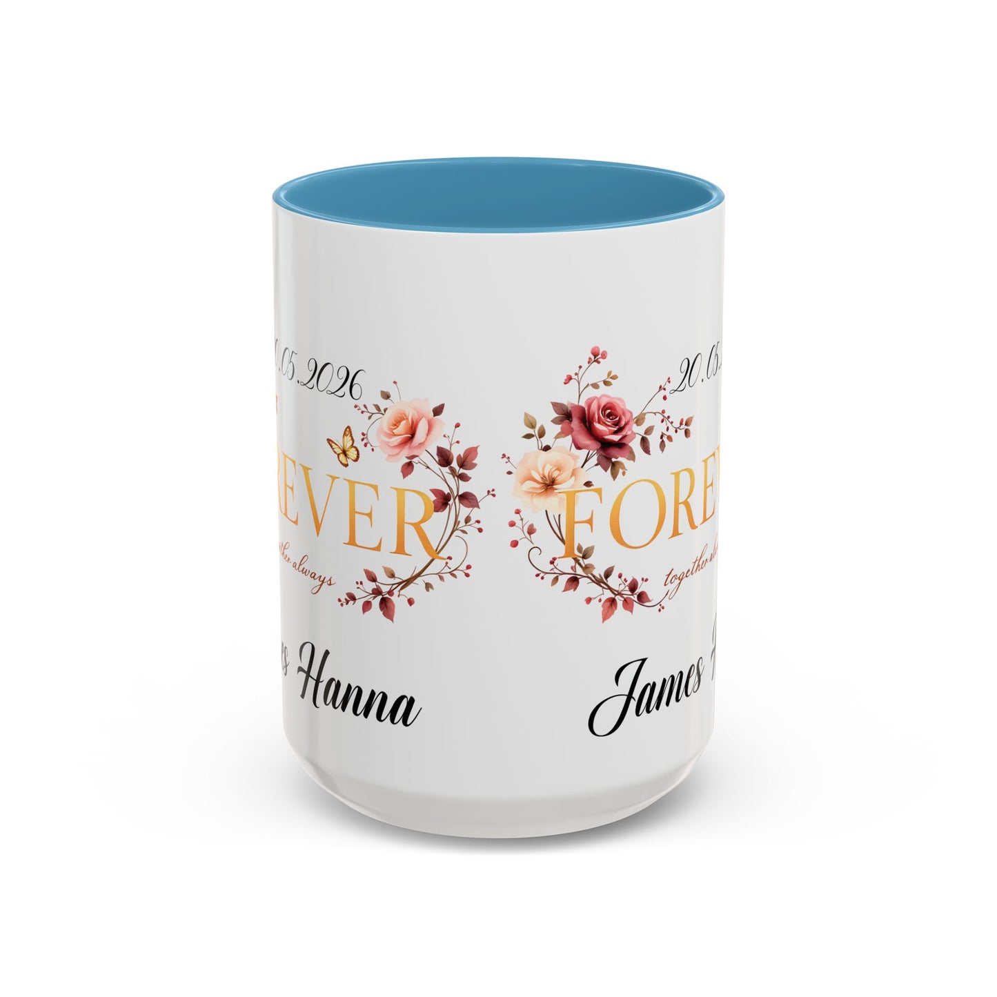 Custom wedding mug, valentines day gift, anniversary mug, bridal shower mug.